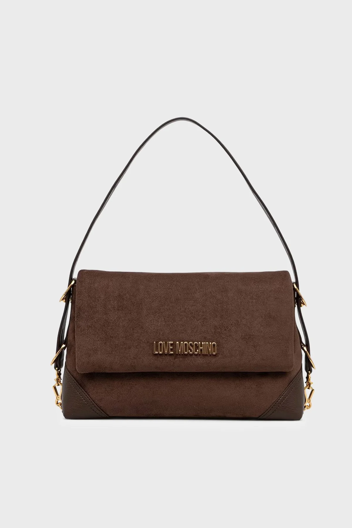 Love Moschino Süet Ayarlanabilir Askılı Kadın Çanta JC4092PP1PLD130A Kahve-bej - 1