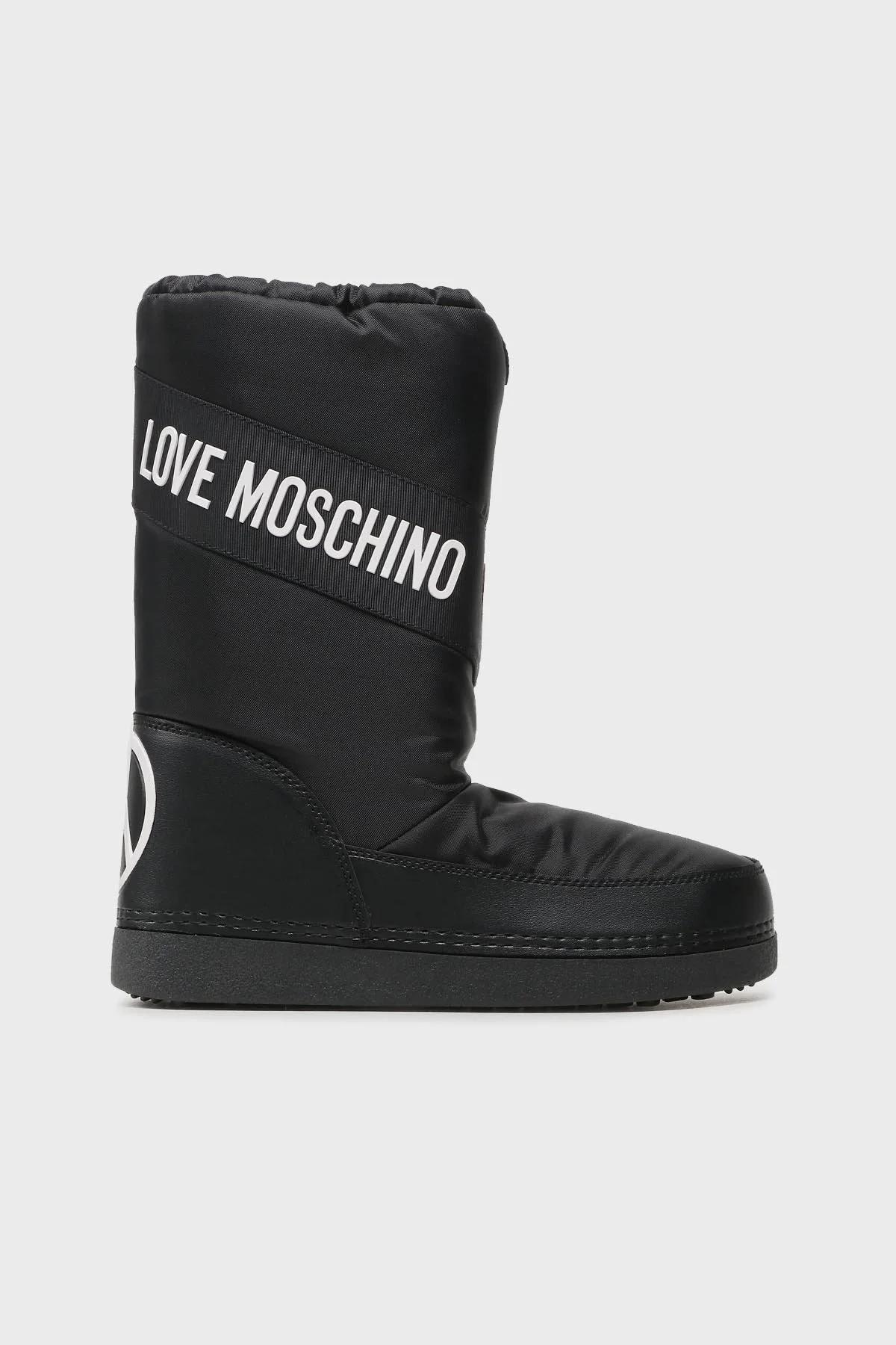 Love Moschino Suya Dayanıklı Logolu Büzgülü Bayan Kar Botu JA24032G1HISA000 SİYAH - 1