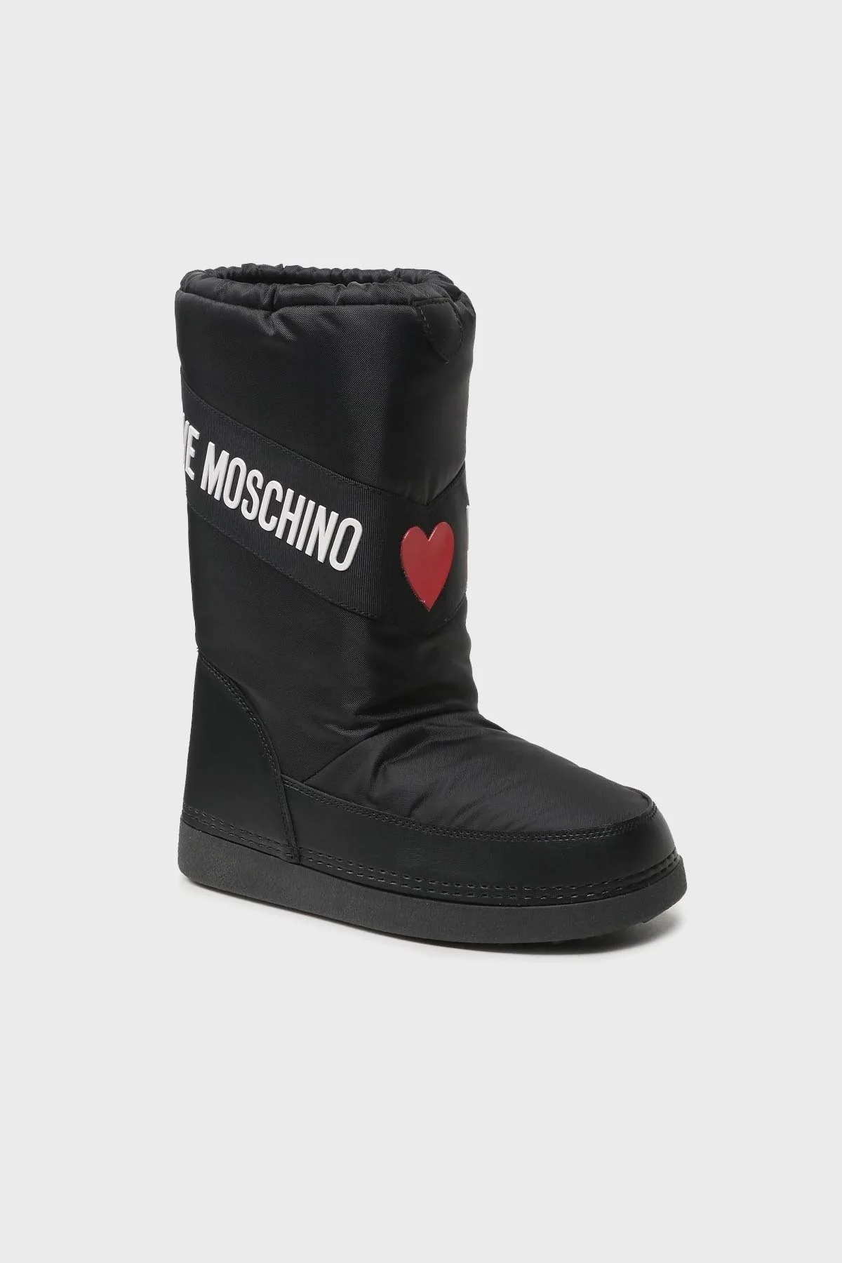 Love Moschino Suya Dayanıklı Logolu Büzgülü Bayan Kar Botu JA24032G1HISA000 SİYAH - 2