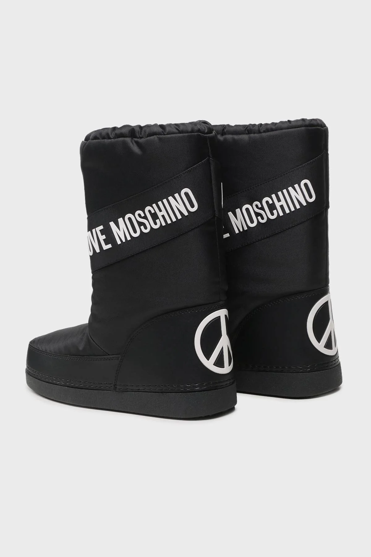 Love Moschino Suya Dayanıklı Logolu Büzgülü Bayan Kar Botu JA24032G1HISA000 SİYAH - 3