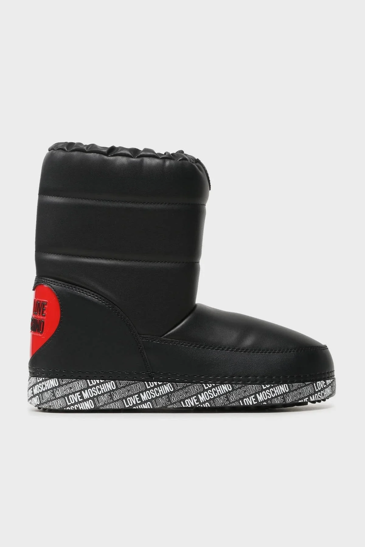 Love Moschino Suya Dayanıklı Logolu Büzgülü Bayan Kar Botu JA24142G1HIT400A SİYAH - 1