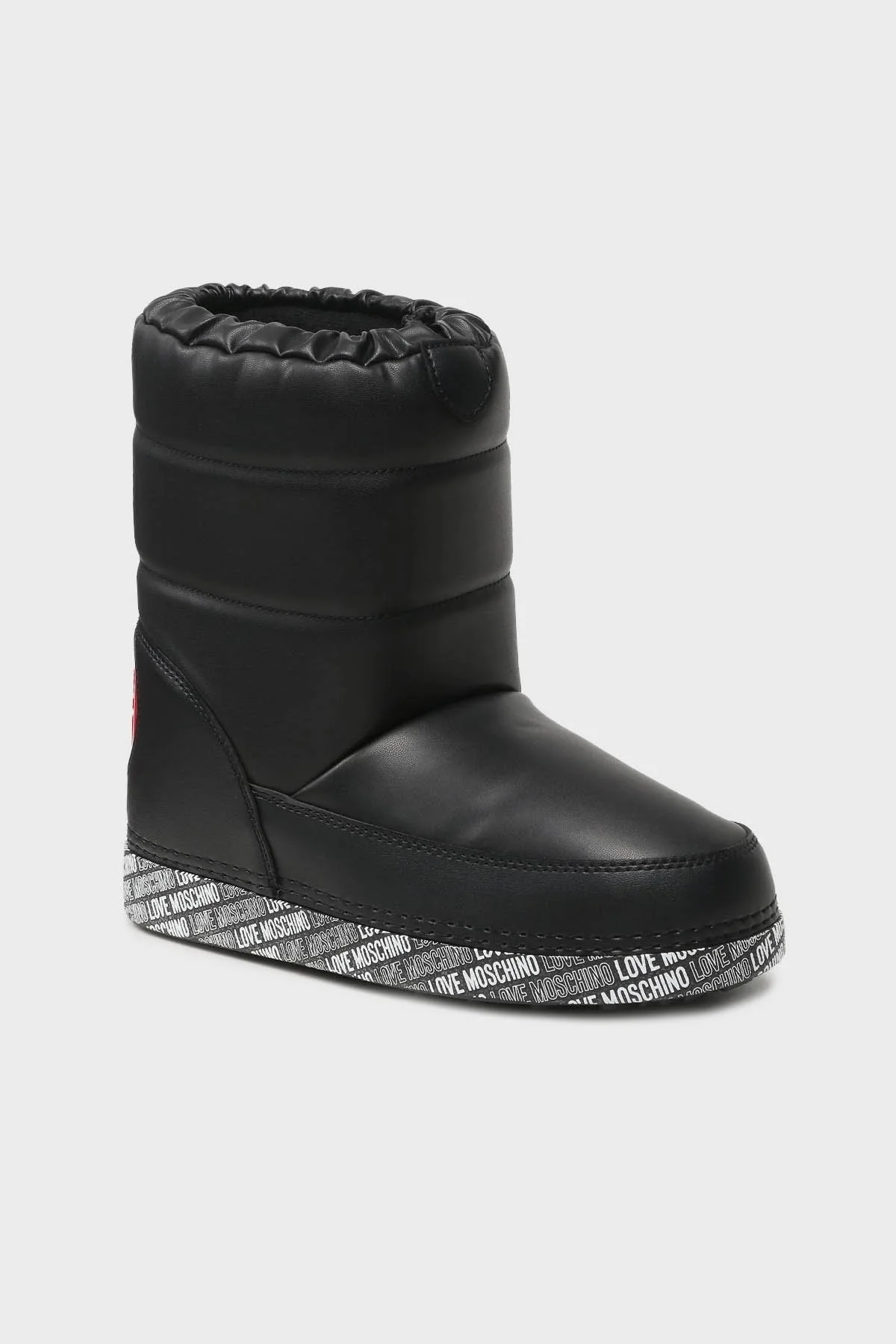 Love Moschino Suya Dayanıklı Logolu Büzgülü Bayan Kar Botu JA24142G1HIT400A SİYAH - 2