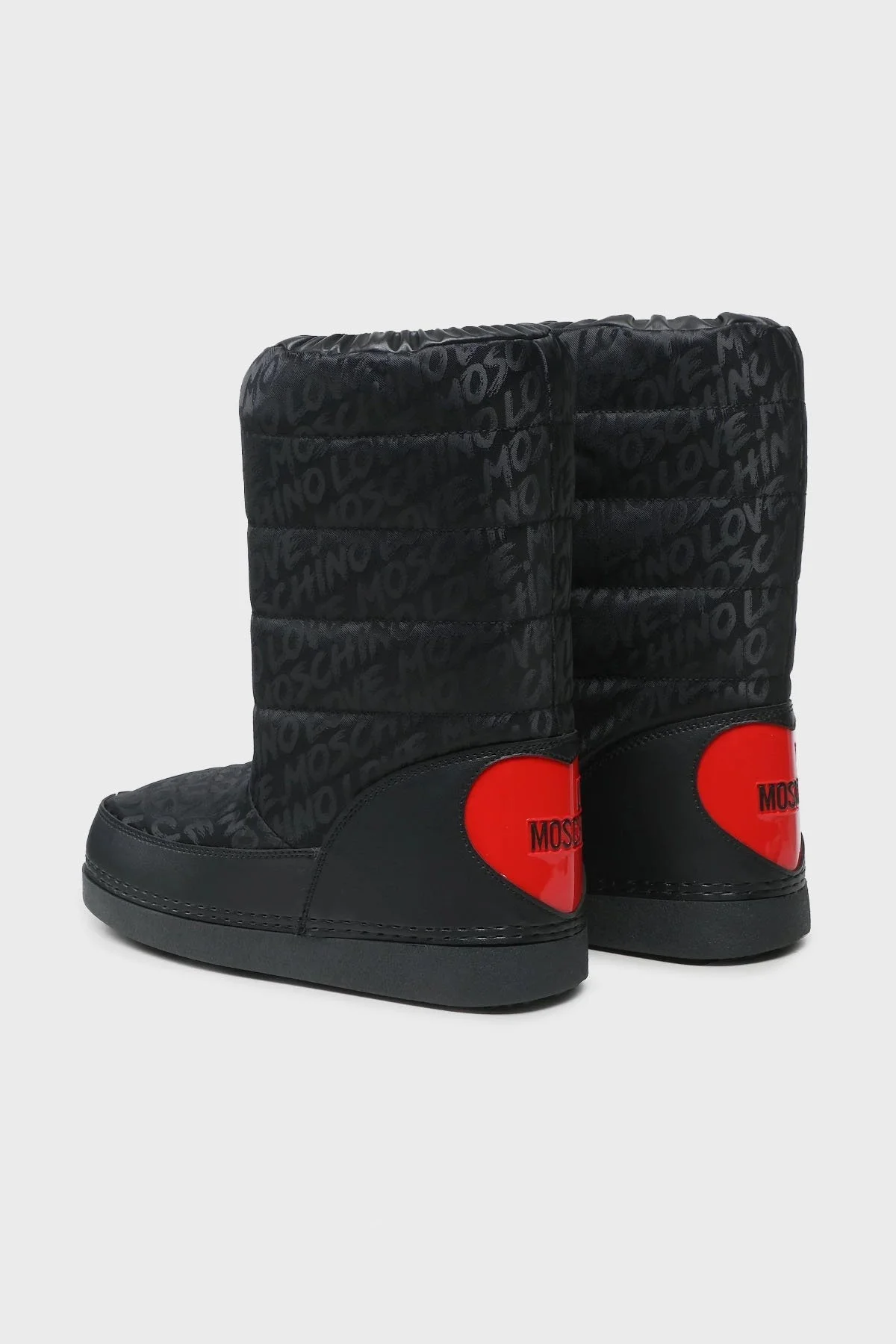 Love Moschino Suya Dayanıklı Logolu Büzgülü Bayan Kar Botu JA24152G1HIT6000 SİYAH - 8