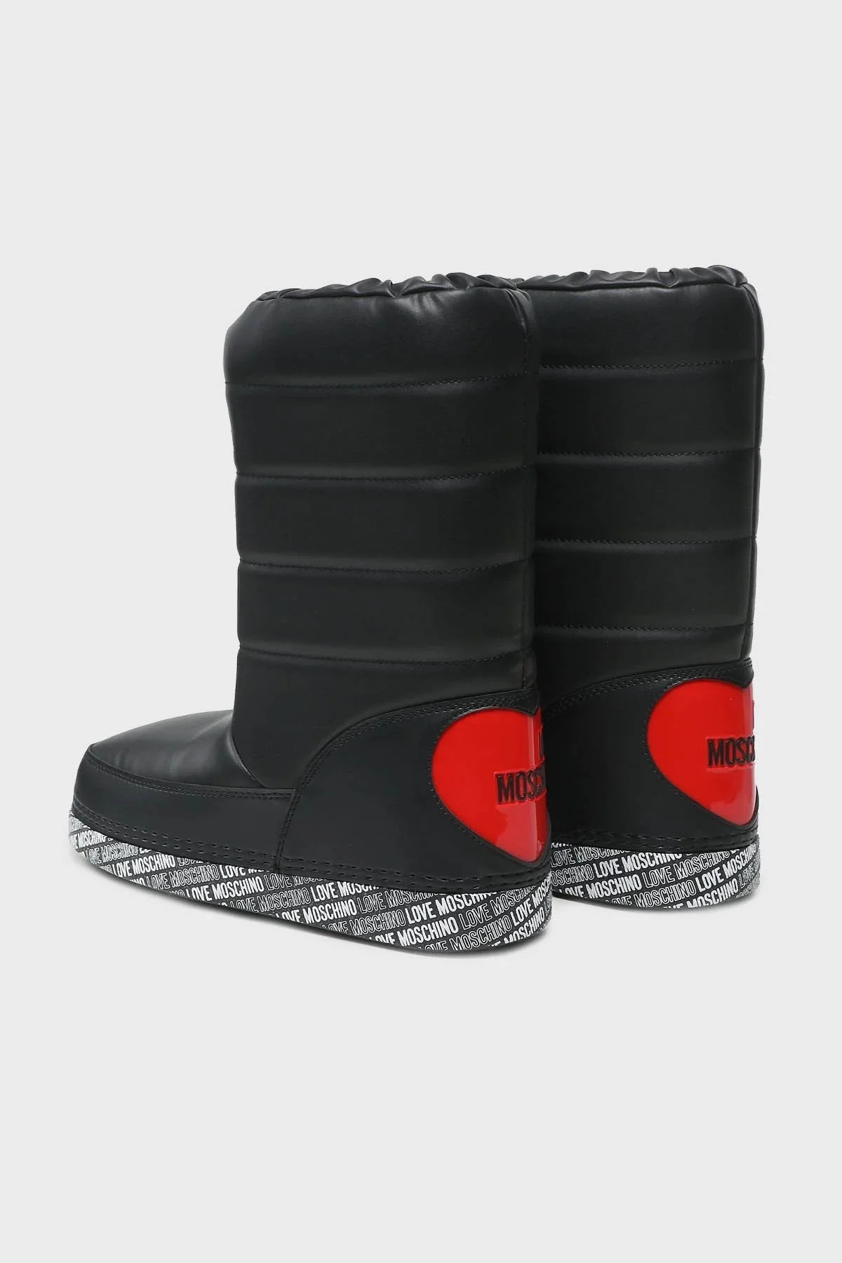 Love Moschino Suya Dayanıklı Logolu Büzgülü Bayan Kar Botu JA24162G1HIT400B SİYAH - 3