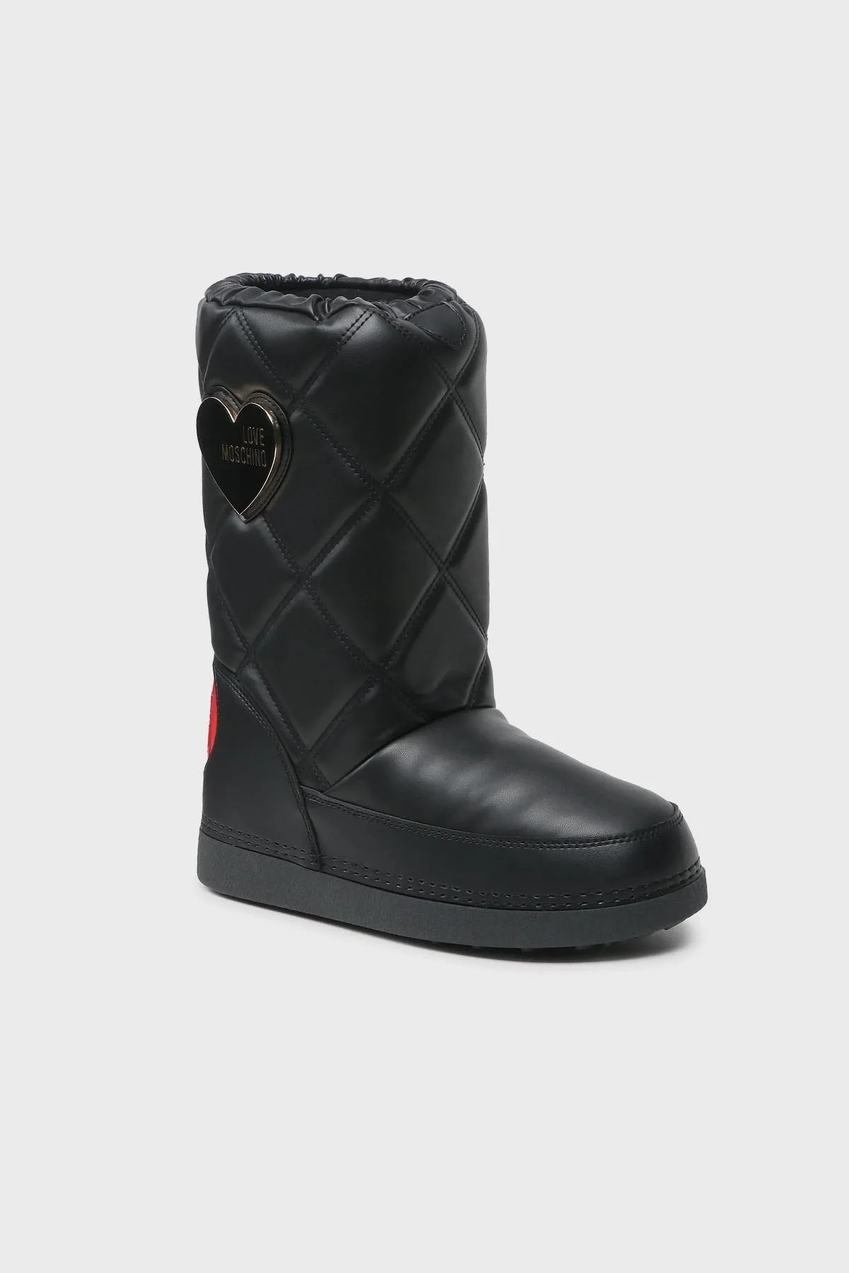 Love Moschino Suya Dayanıklı Logolu Büzgülü Bayan Kar Botu JA24172G1HIT7000 SİYAH - 2