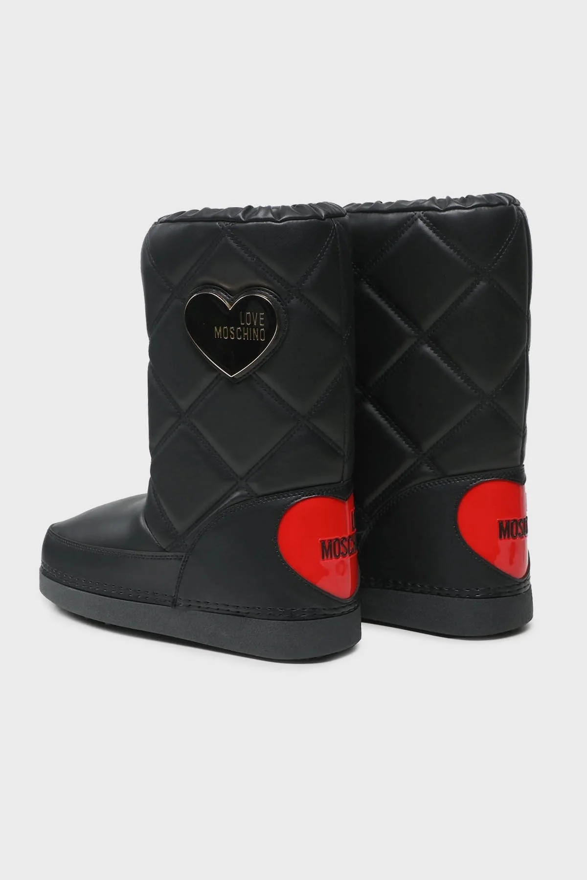 Love Moschino Suya Dayanıklı Logolu Büzgülü Bayan Kar Botu JA24172G1HIT7000 SİYAH - 3