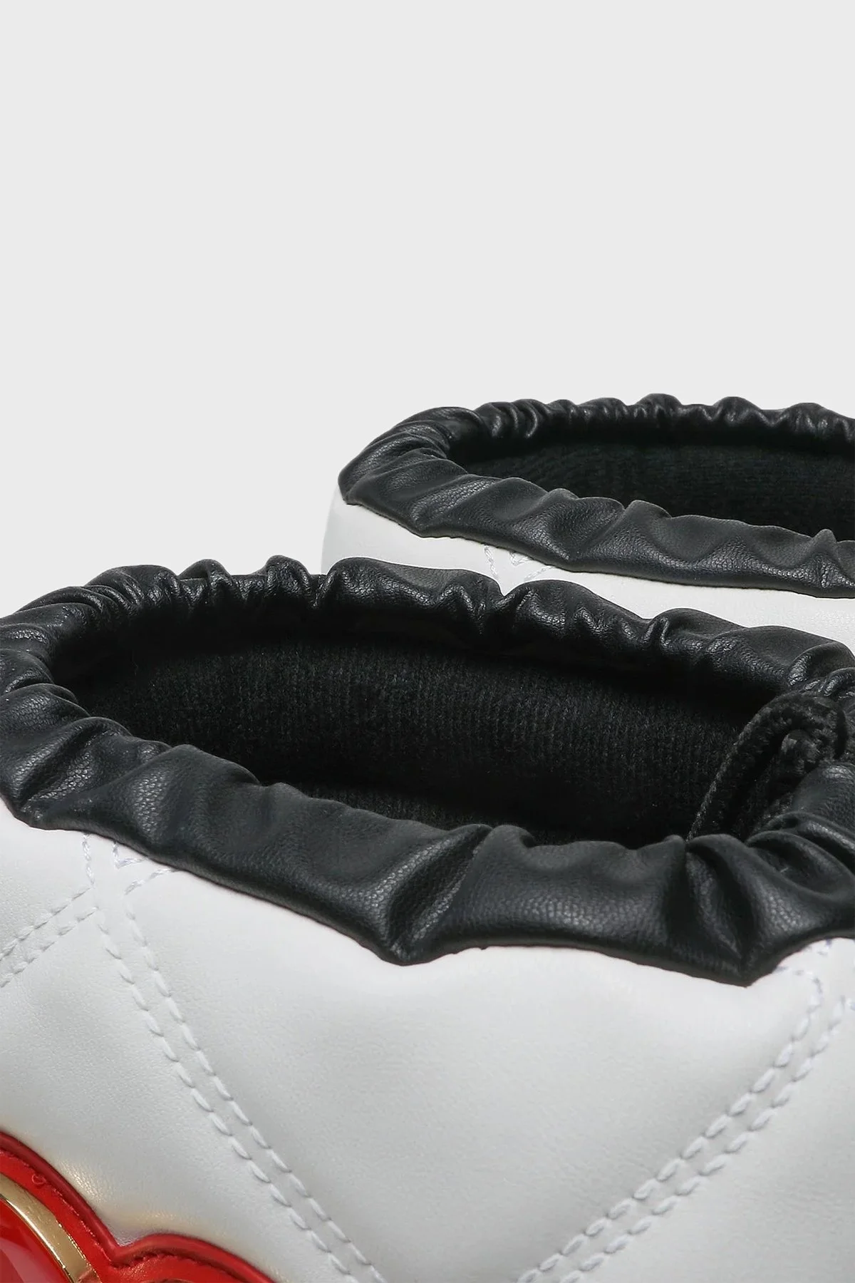 Love Moschino Suya Dayanıklı Logolu Büzgülü Bayan Kar Botu JA24172G1HIT710A BEYAZ - 5