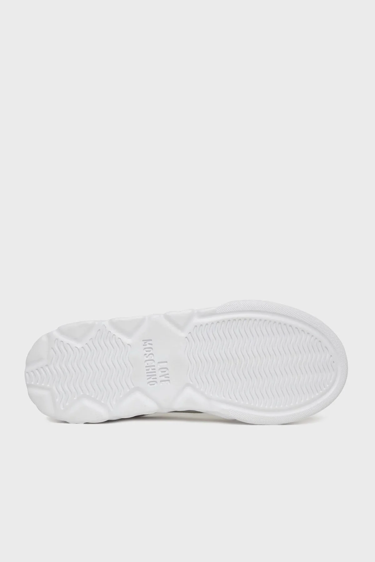 Love Moschino Taş Logolu Deri Sneaker Bayan Ayakkabı JA15064G1MIA610A BEYAZ - 6
