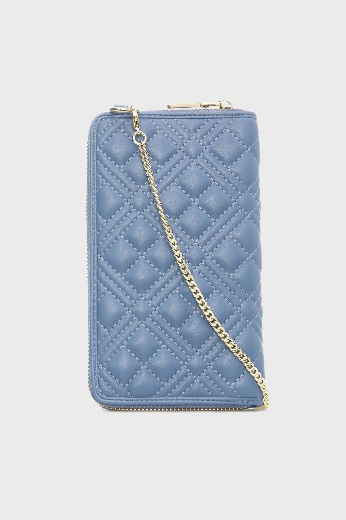 Love Moschino Telefon Bölmeli Zincir Askılı Kapitone Bayan Cüzdan JC5682PP1FLA0707 LİLA - 3