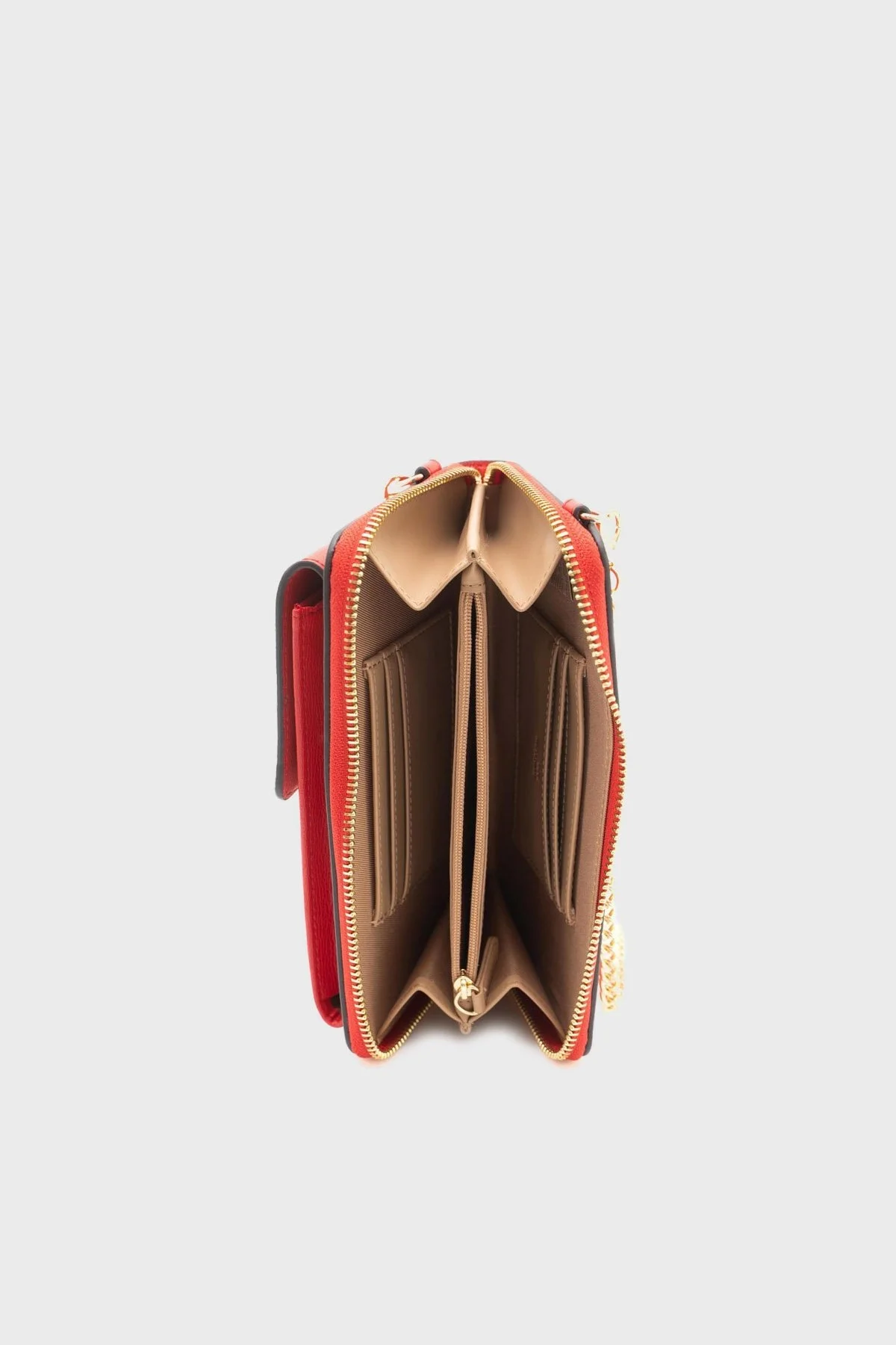 Love Moschino Telefon Bölmeli Zincir Askılı Kapitone Bayan Cüzdan JC5701PP1HLD0500 KIRMIZI - 2