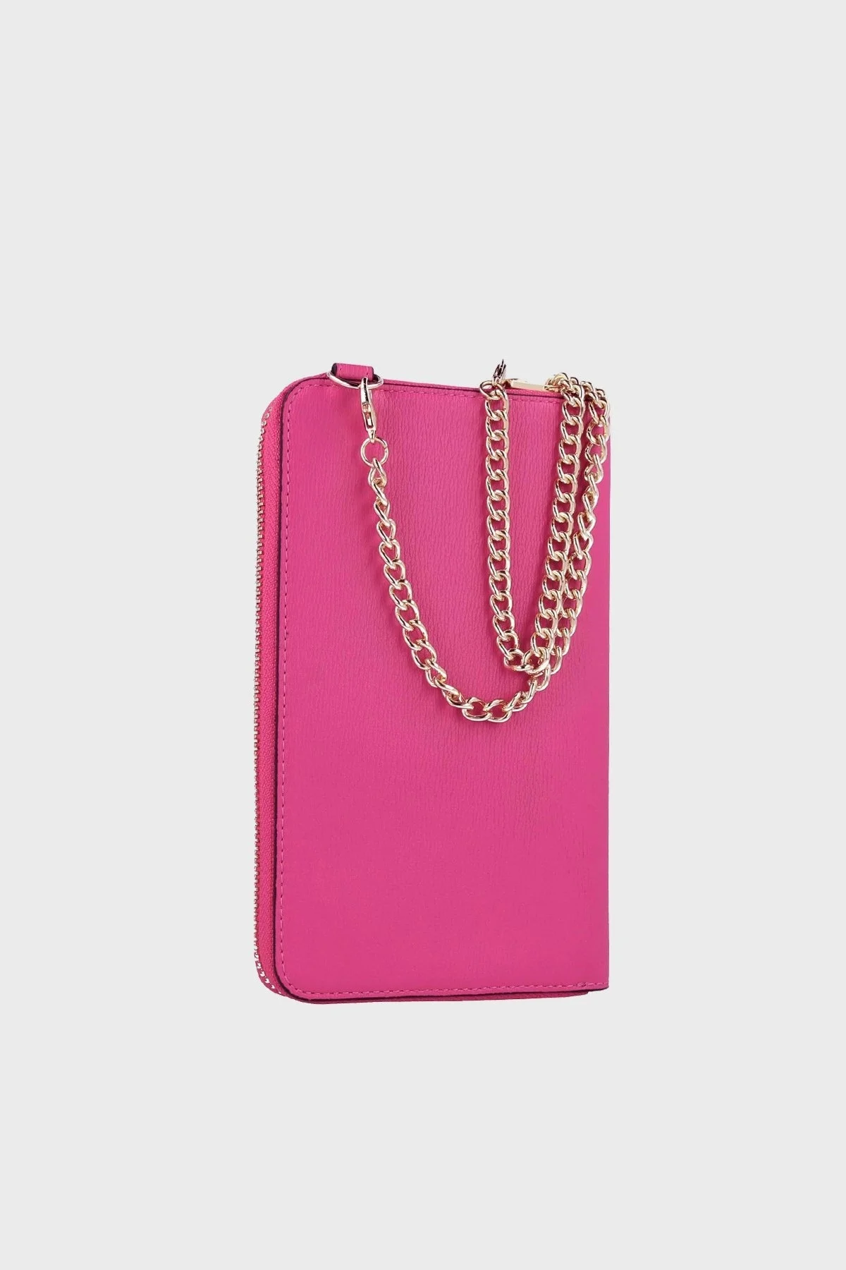 Love Moschino Telefon Bölmeli Zincir Askılı Kapitone Bayan Cüzdan JC5701PP1HLD0615 FUŞYA - 5