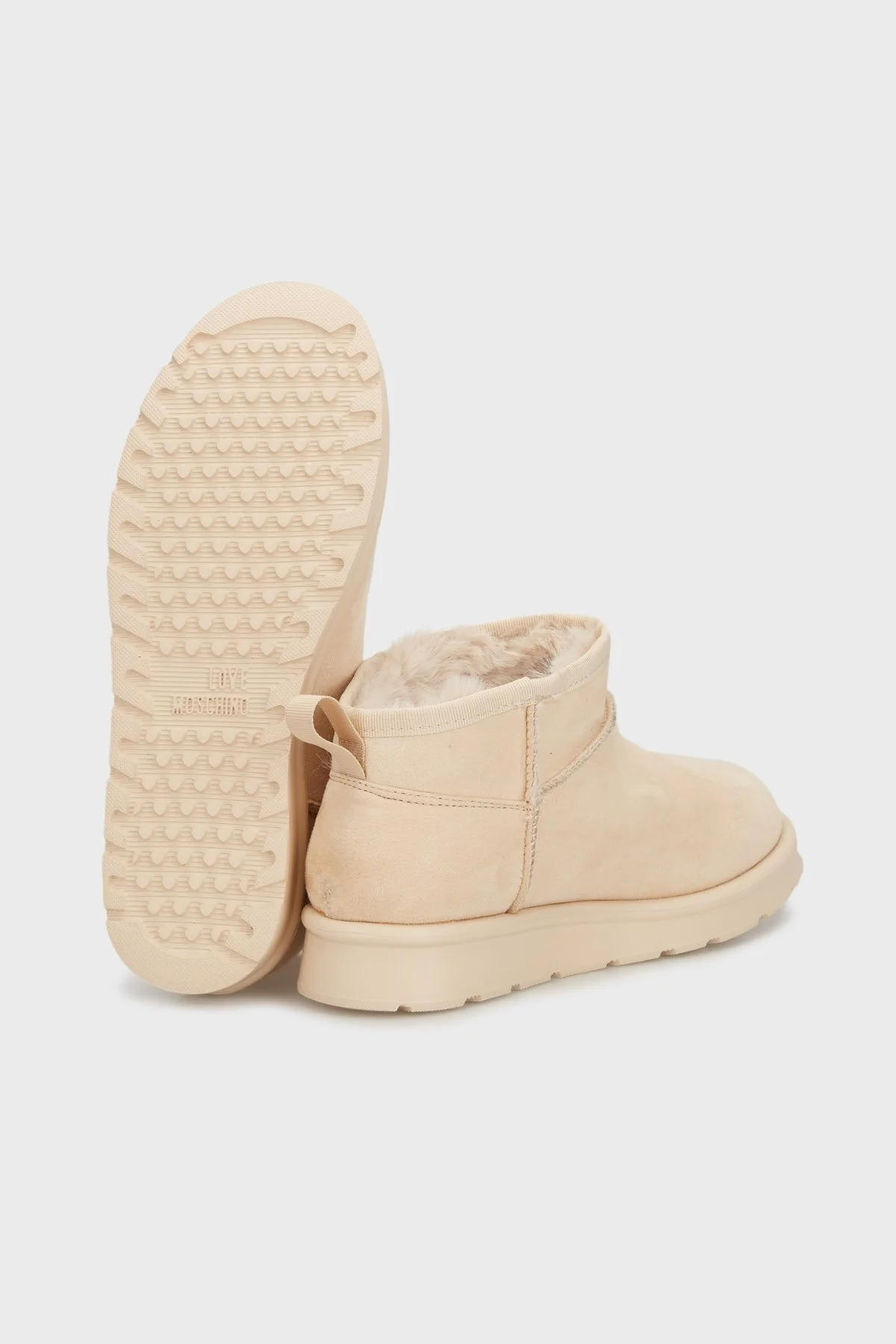 Love Moschino Yapay Yumuşak Tüylü Süet Bayan Bot JA24043H0LJAW131 BEJ - 4