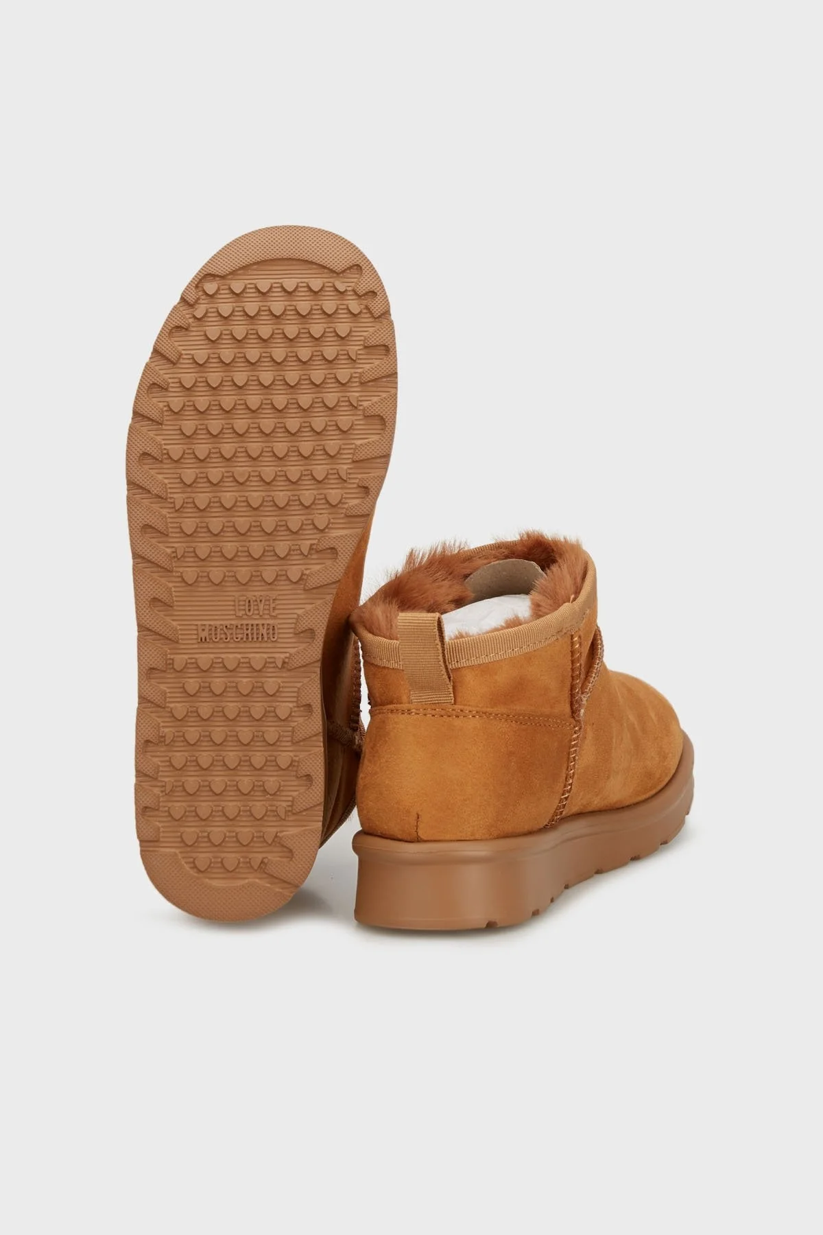 Love Moschino Yapay Yumuşak Tüylü Süet Bayan Bot JA24043H0LJAW208 TABA - 4