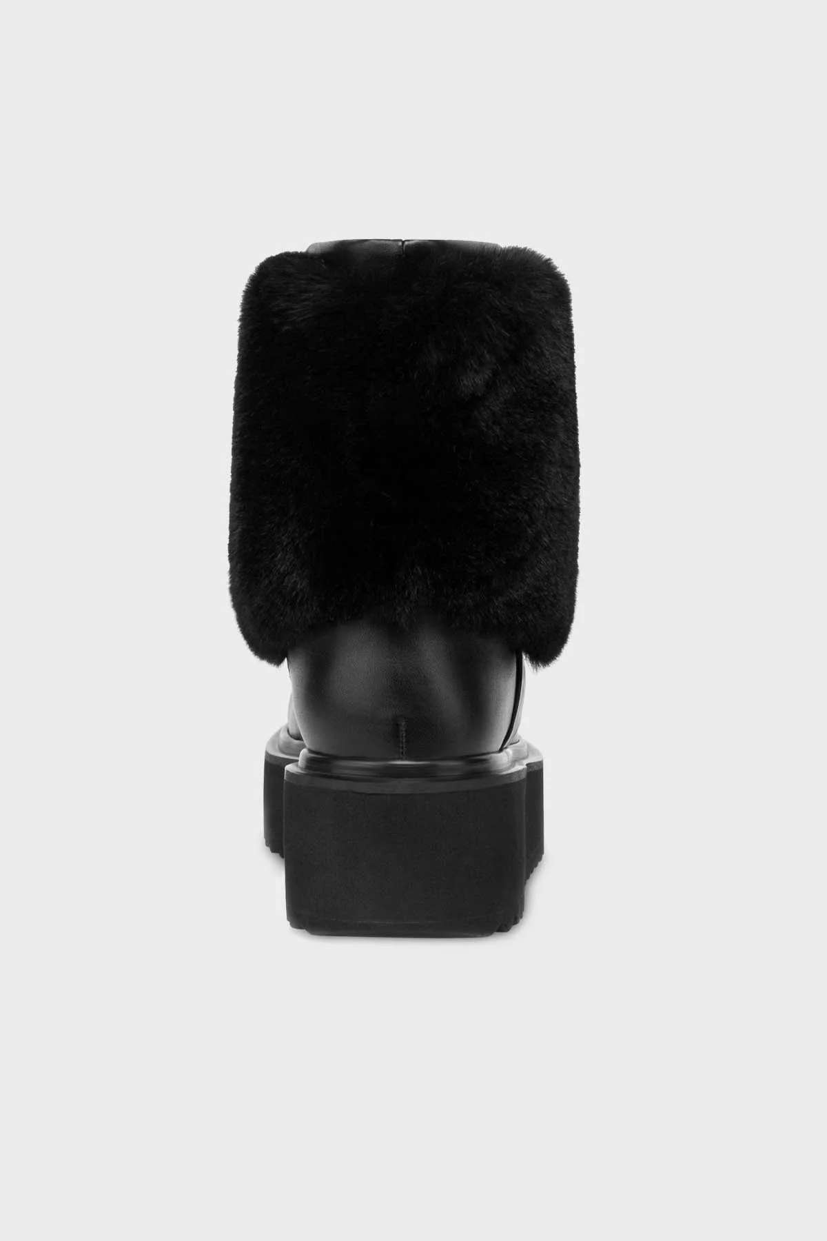 Love Moschino Yumuşak Tüylü Logolu Kalın Taban Bayan Bot JA24296I0LIEC00B SİYAH - 3