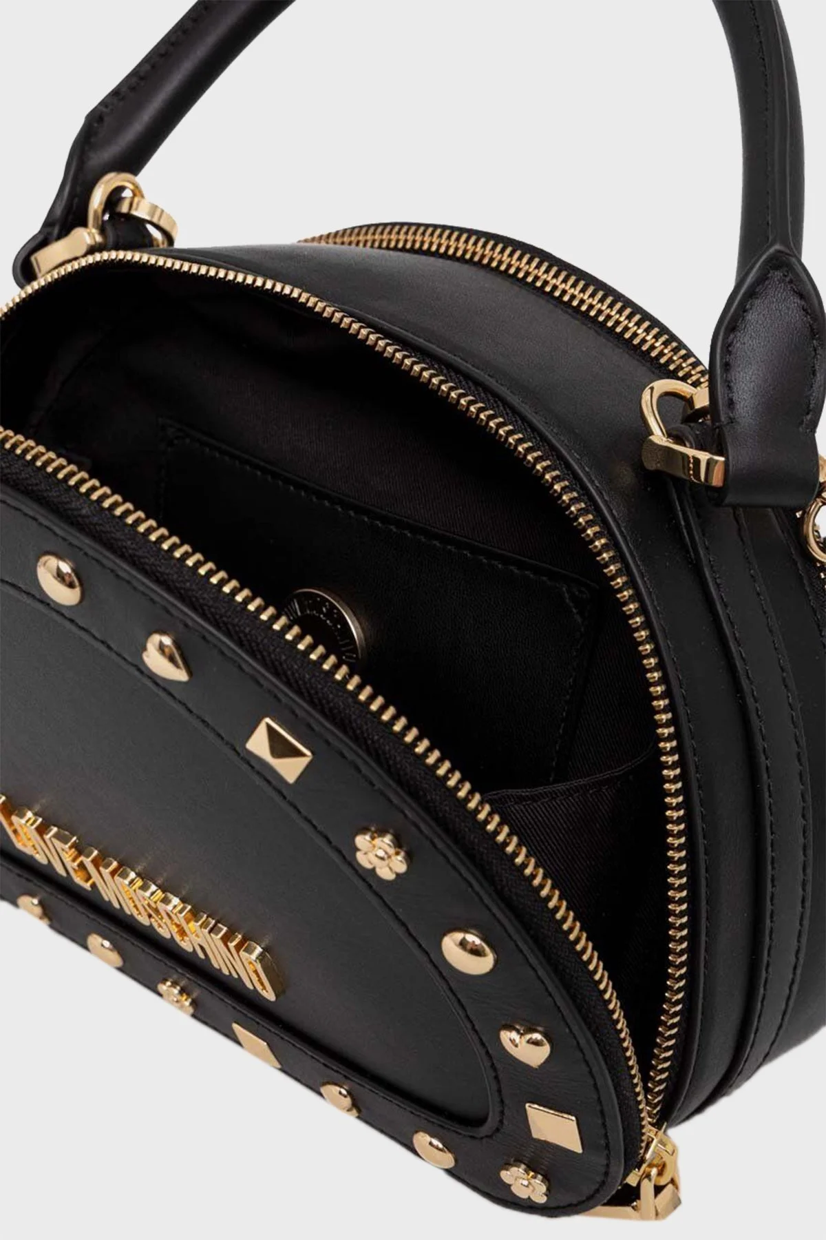 Love Moschino Zımba İşleme Detaylı Çıkarılabilir Omuz Askılı Bayan Çanta JC4052PP1HL1100A SİYAH - 2