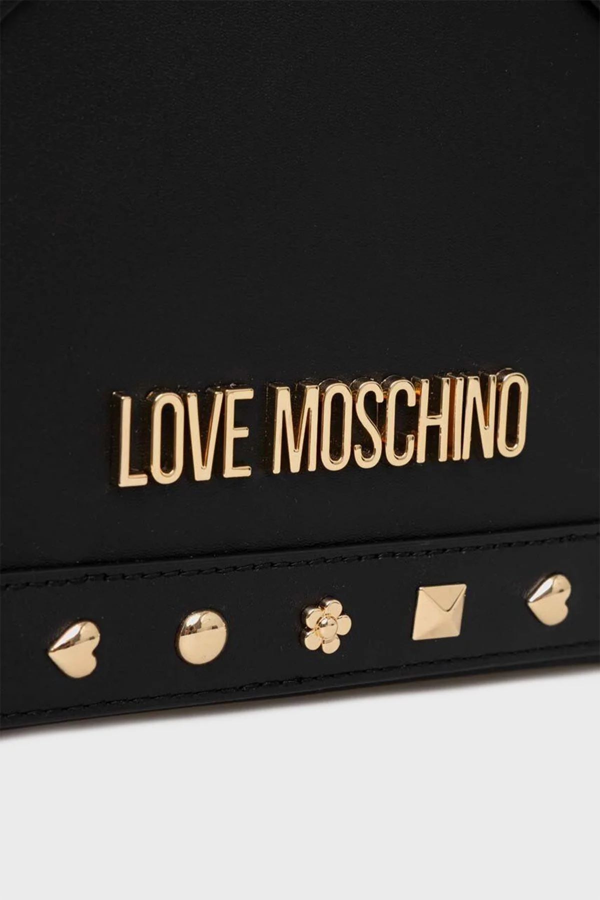 Love Moschino Zımba İşleme Detaylı Çıkarılabilir Omuz Askılı Bayan Çanta JC4052PP1HL1100A SİYAH - 3