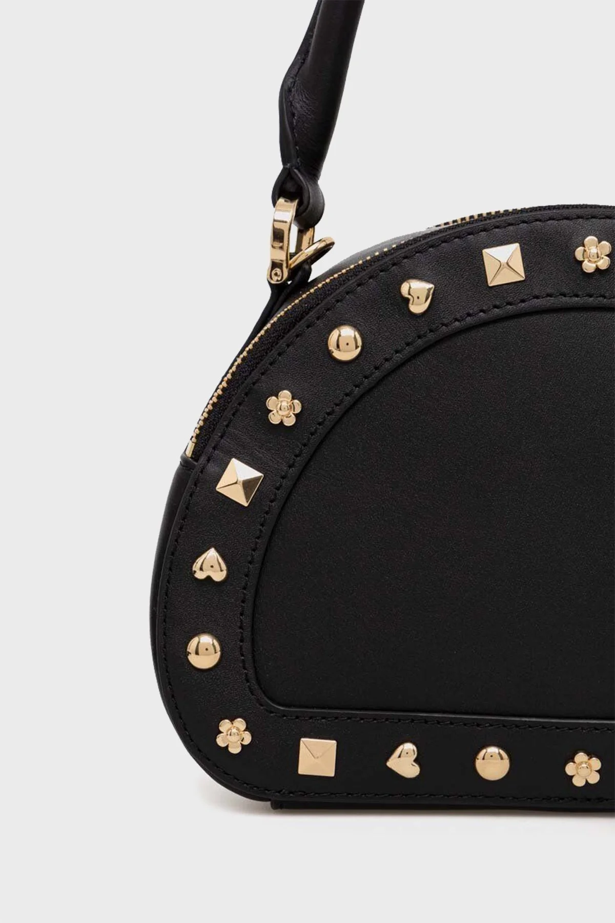 Love Moschino Zımba İşleme Detaylı Çıkarılabilir Omuz Askılı Bayan Çanta JC4052PP1HL1100A SİYAH - 4