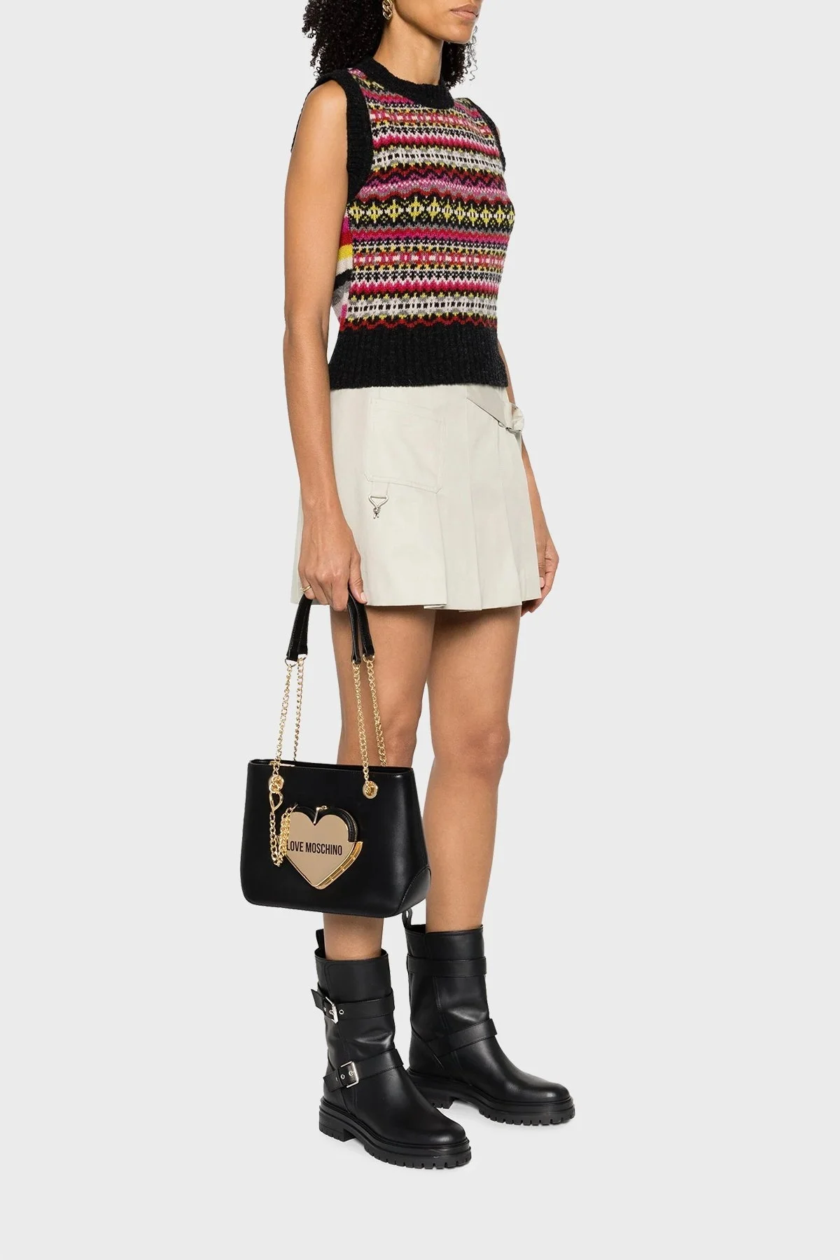 Love Moschino Zincir Askılı Bayan Çanta JC4130PP1ILO0000 SİYAH - 2