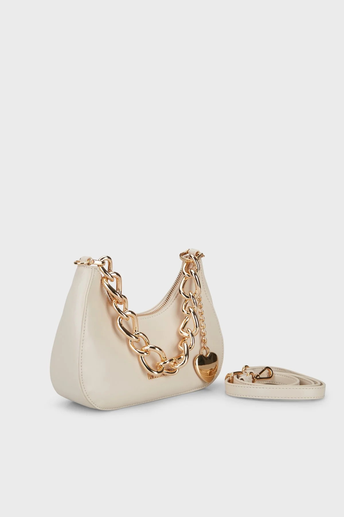 Love Moschino Zincir Askılı Charm Detaylı Kadın Çanta JC4161PP1PL1411A Bej - 3