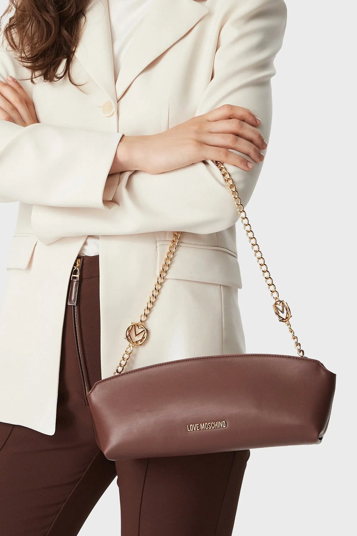 Love Moschino Zincir Askılı Kadın Çanta JC4117PP1PLO2200 Kahve - 2