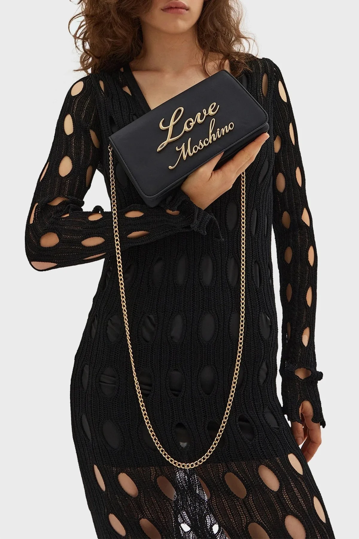 Love Moschino Zincir Askılı Logolu Bayan Çanta JC4318PP0LKK0000 SİYAH - 2