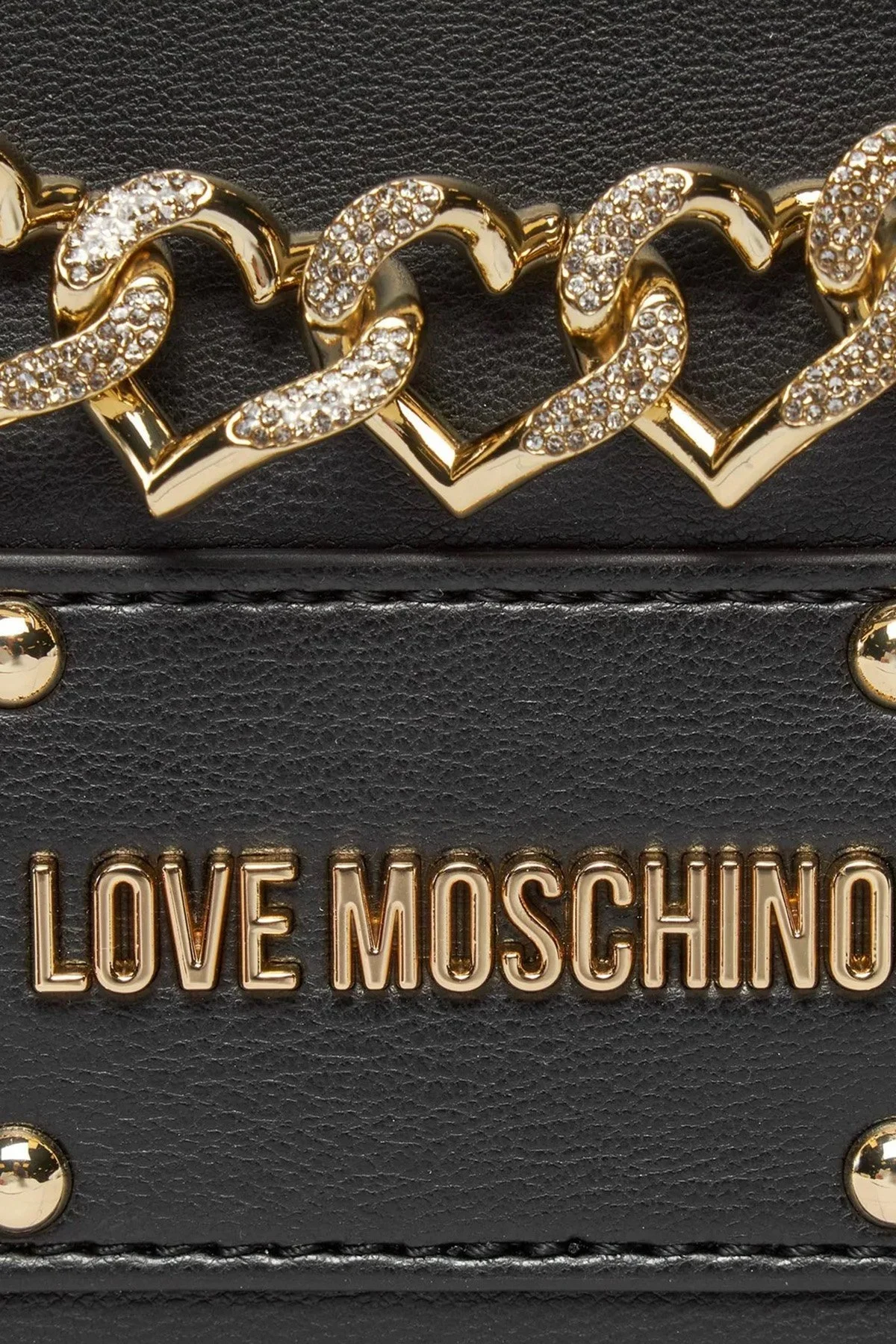Love Moschino Zincir Detaylı Ayarlanabilir Omuz Askılı Bayan Çanta JC4124PP1ILN100A SİYAH - 4