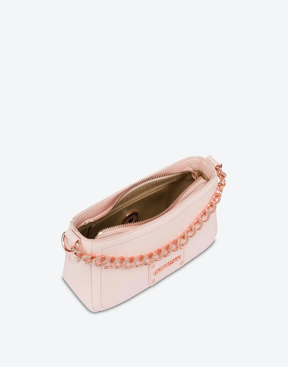 Love Moschino Zincir Detaylı Ayarlanabilir Omuz Askılı Bayan Çanta JC4124PP1ILN160A PUDRA - 3