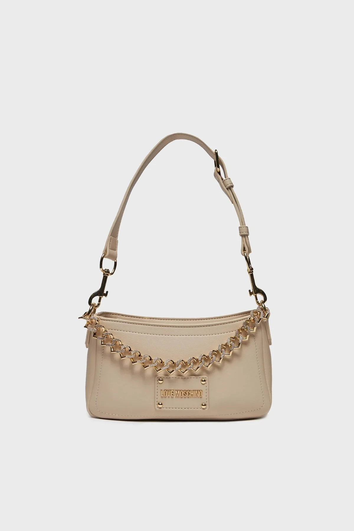Love Moschino Zincir Detaylı Omuz Askılı Bayan Çanta JC4124PP1ILN111A BEJ - 7