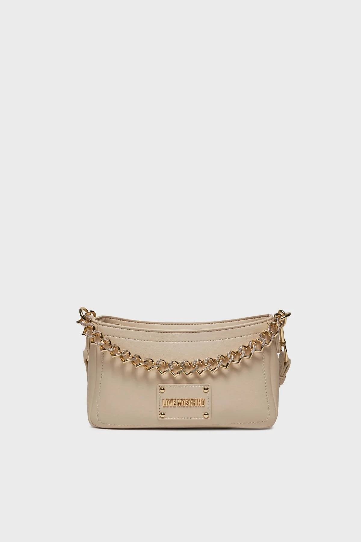 Love Moschino Zincir Detaylı Omuz Askılı Bayan Çanta JC4124PP1ILN111A BEJ - 9
