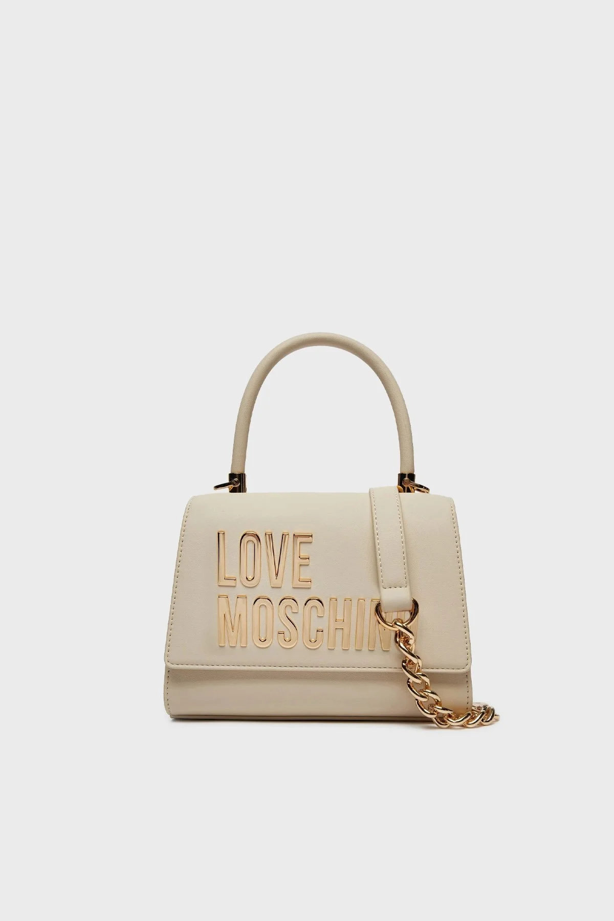 Love Moschino Zincirli Çıkarılabilir Askılı Bayan Çanta JC4024PP1LKD0110 BEJ - 7