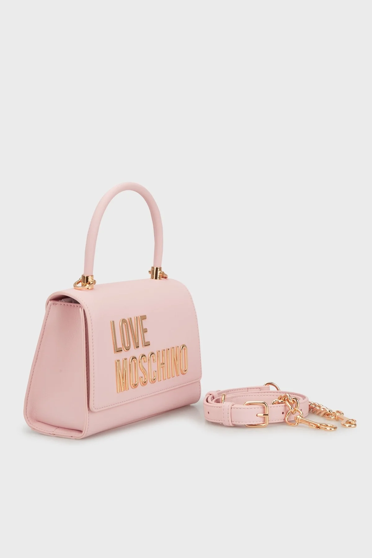 Love Moschino Zincirli Çıkarılabilir Askılı Bayan Çanta JC4024PP1LKD0600 PUDRA - 2