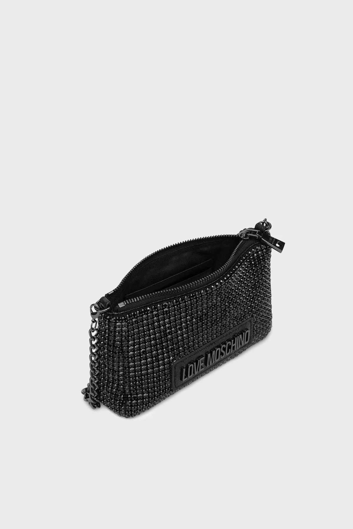 Love Moschino Zincirli Çıkarılabilir Askılı Bayan Çanta JC4046PP1LLP100A SİYAH - 3