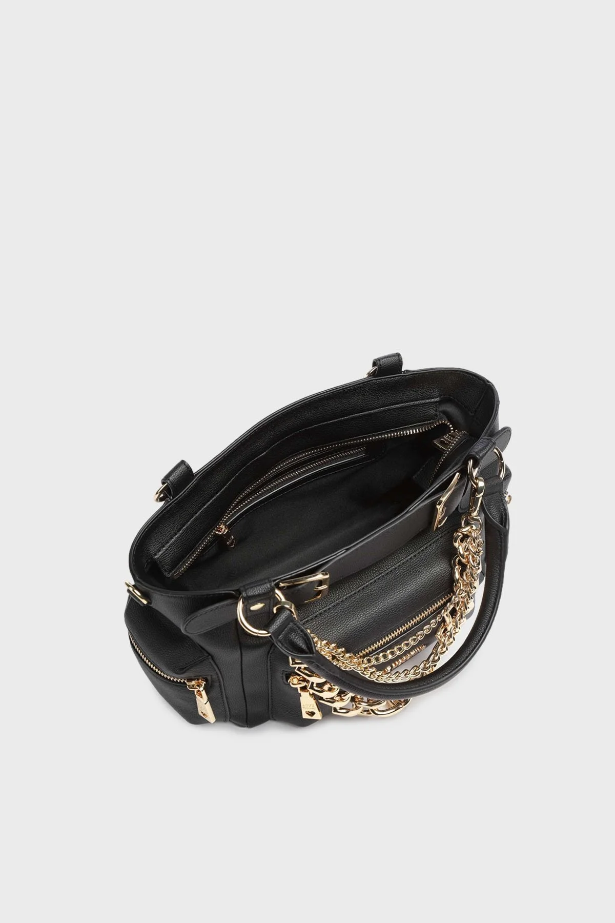 Love Moschino Zincirli Çıkarılabilir Uzatma Askılı Fermuarlı Bayan Çanta JC4288PP0GKT0000 SİYAH - 3