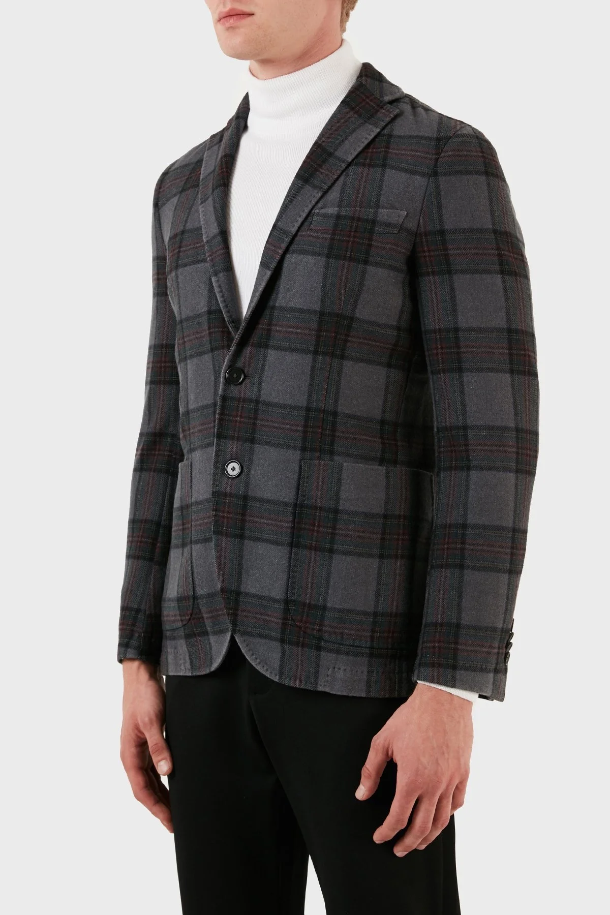 Manuel Ritz Ekoseli Blazer Erkek Ceket ZOX1910G807TW151634C98 GRİ - 8