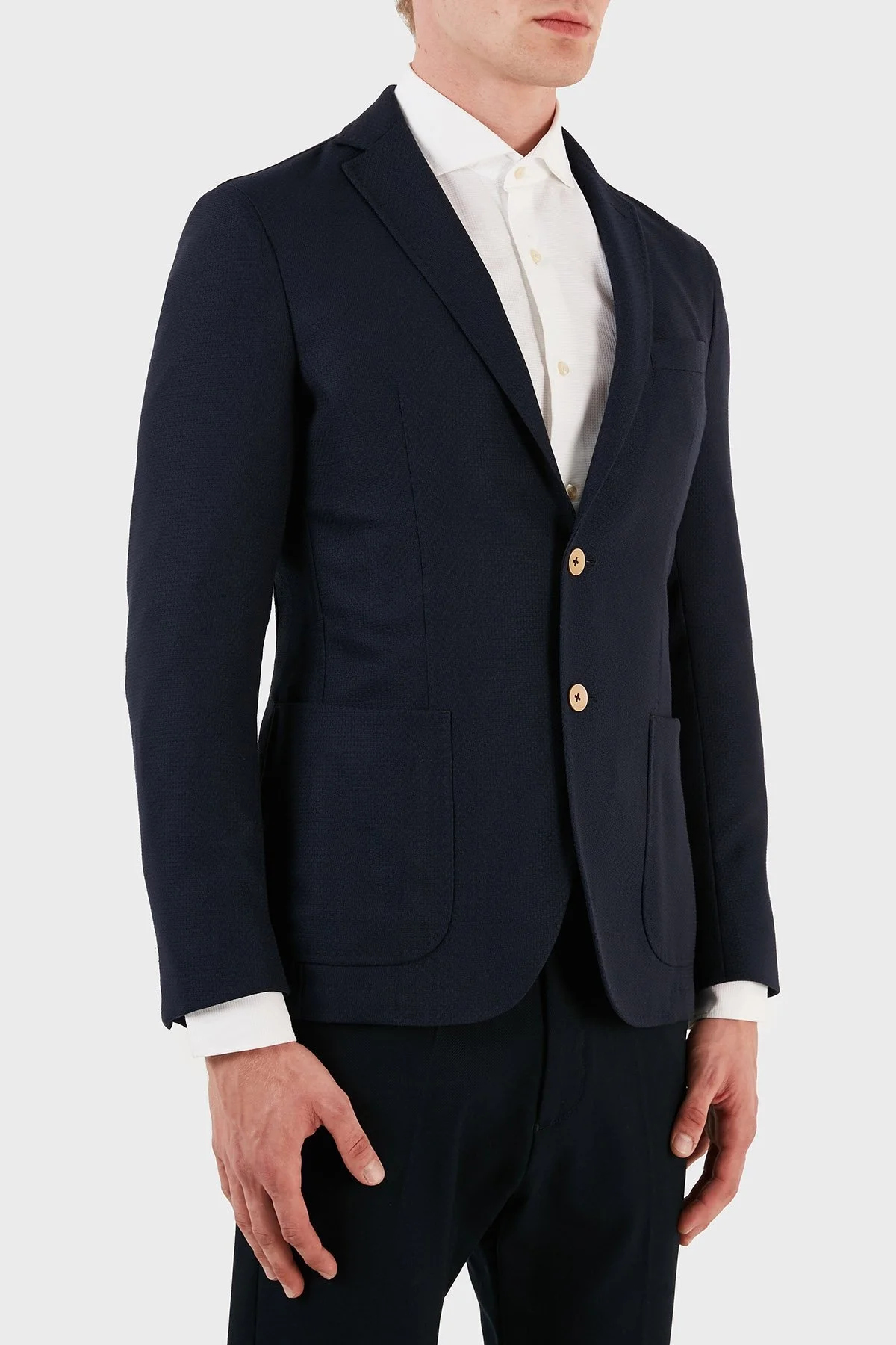 Manuel Ritz Yün ve Pamuk Karışımlı Blazer Erkek Ceket ZOX2111G517Y1161531C88 LACİVERT - 9