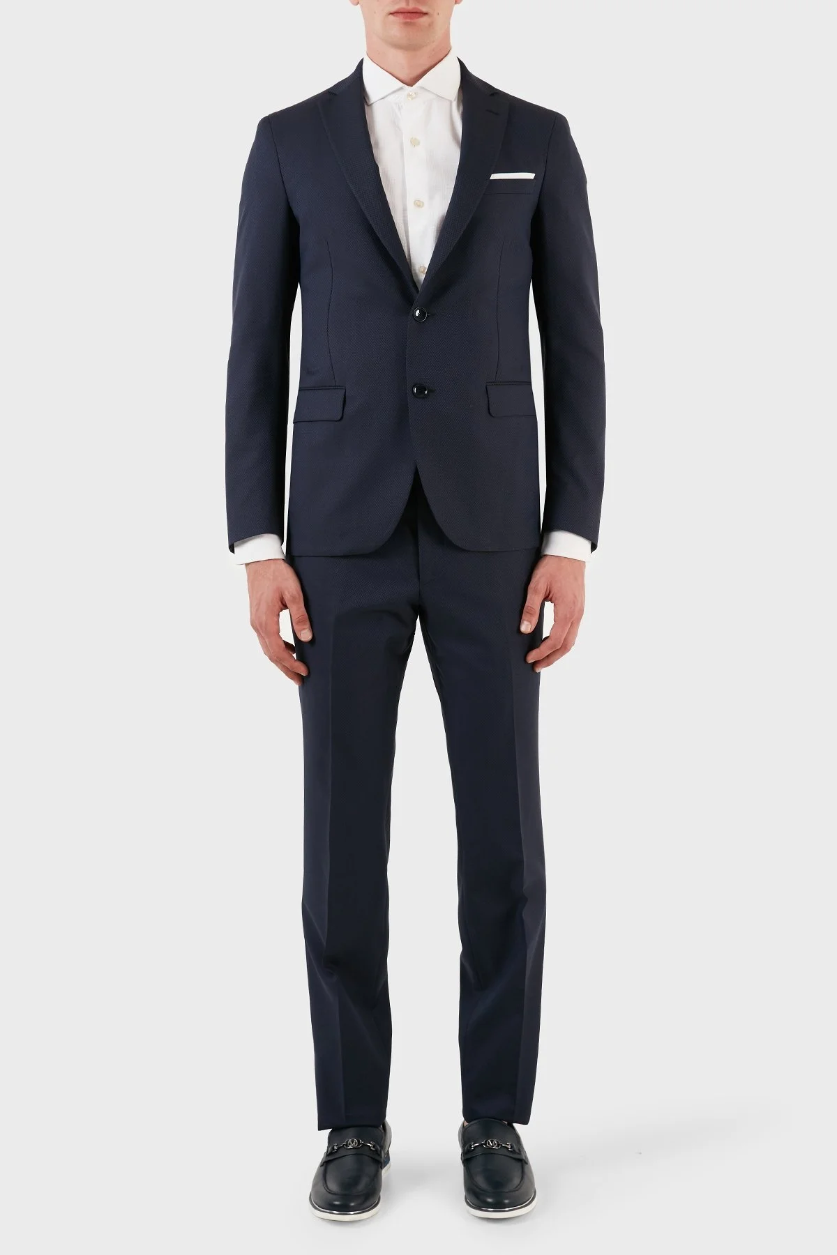 Manuel Ritz Yün ve Pamuk Karışımlı Kışlık Erkek Takım ZOX2011A737161111C88 LACİVERT - 9