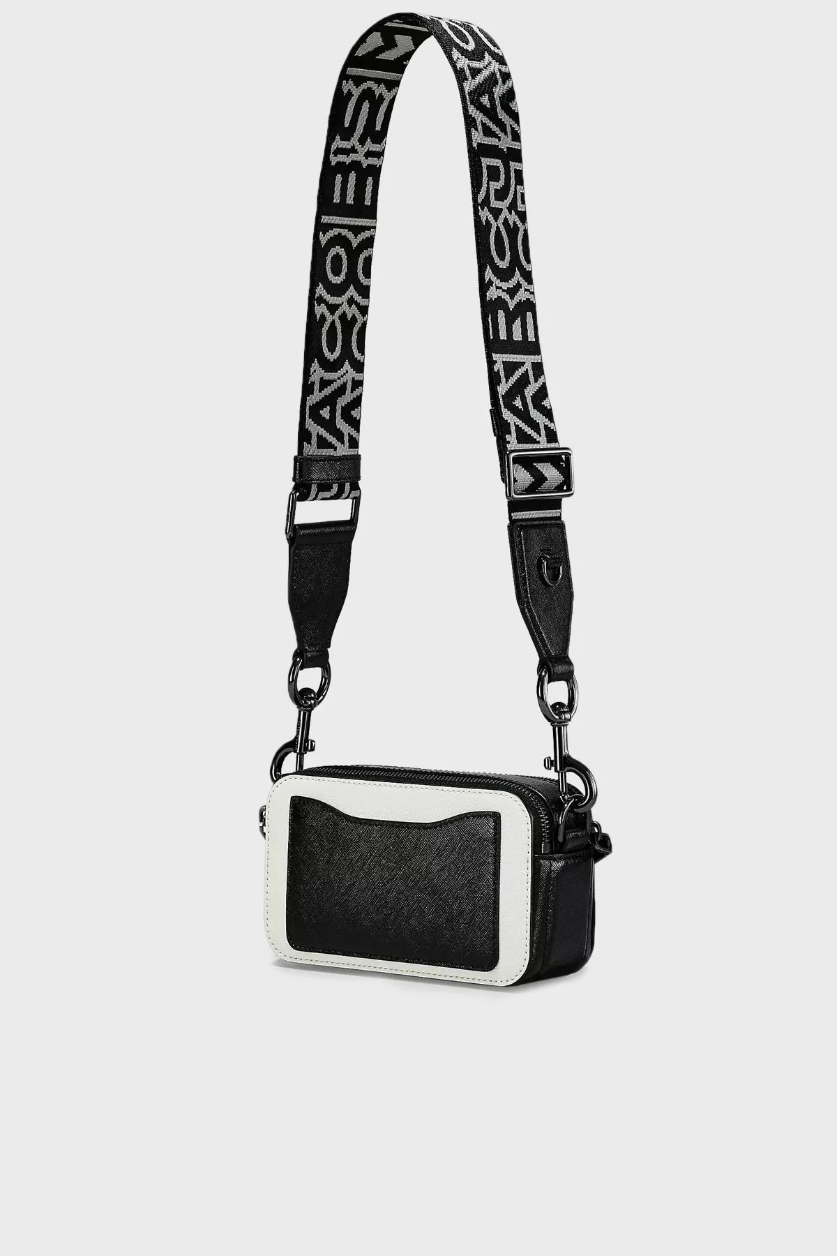 Marc Jacobs The Snapshot Ayarlanabilir Omuz Askılı Hakiki Deri Bayan Çanta 2P3HCR005H01 005 SİYAH-BEYAZ - 3