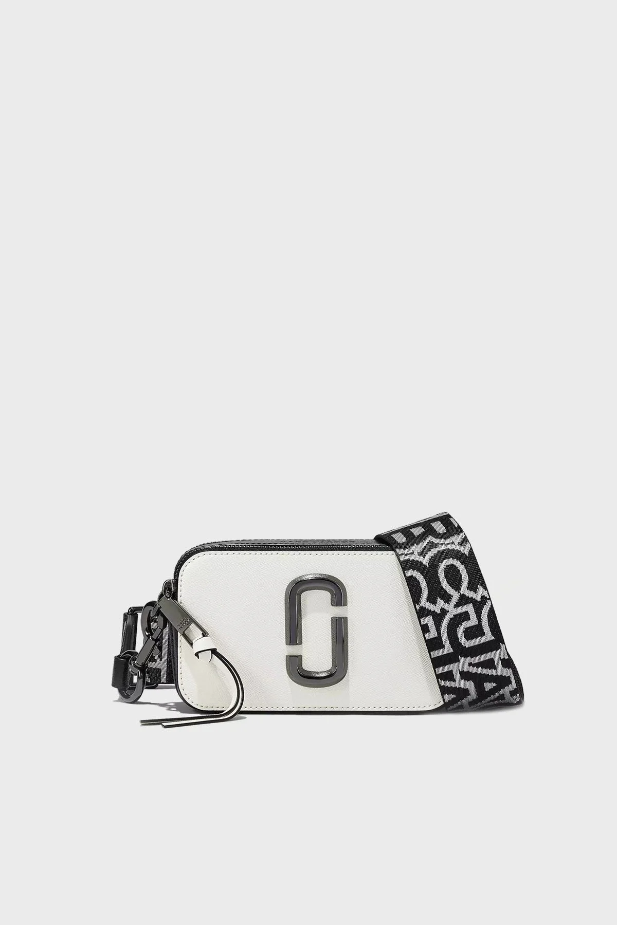 Marc Jacobs The Snapshot Ayarlanabilir Omuz Askılı Hakiki Deri Kadın Çanta 2P3HCR005H01 005 SİYAH-BEYAZ - 1