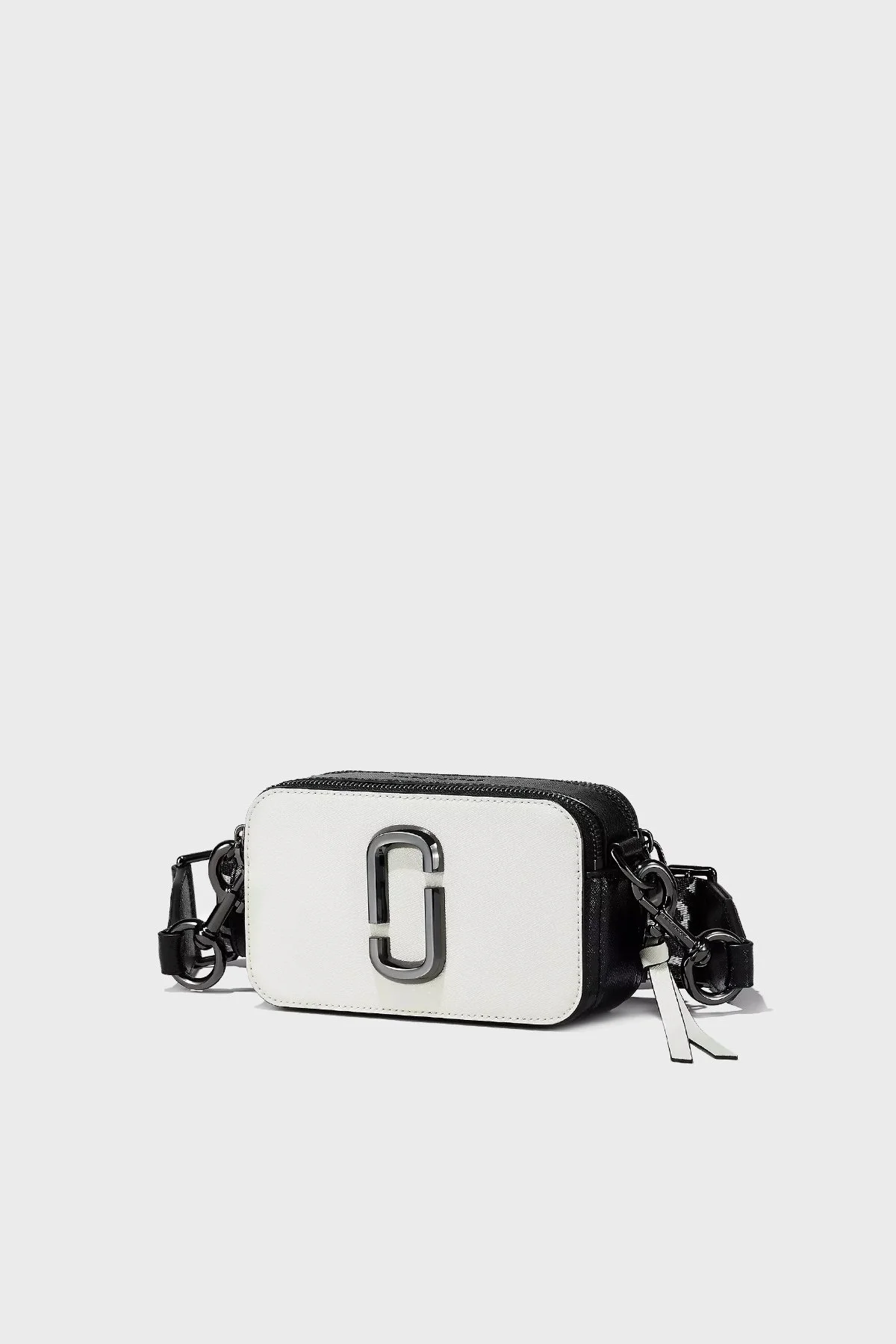 Marc Jacobs The Snapshot Ayarlanabilir Omuz Askılı Hakiki Deri Kadın Çanta 2P3HCR005H01 005 SİYAH-BEYAZ - 4