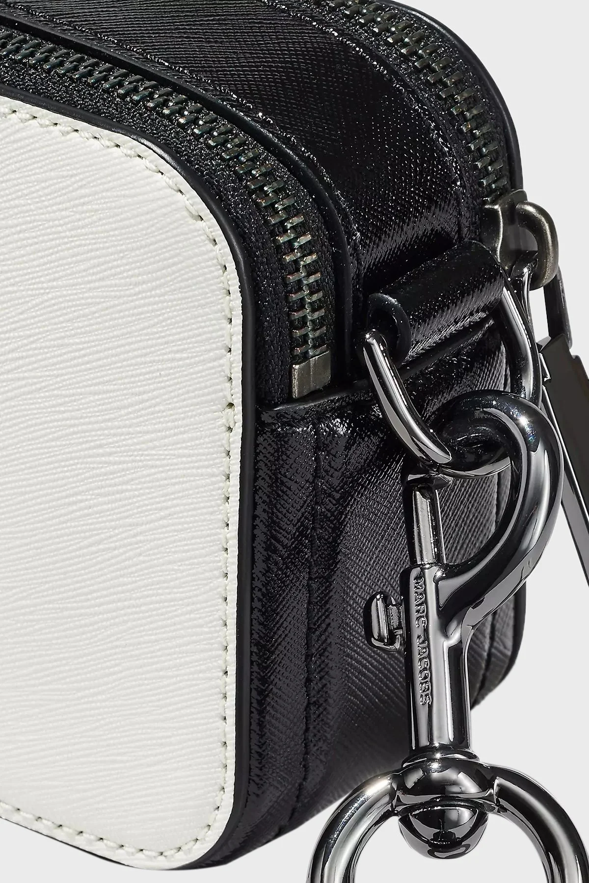 Marc Jacobs The Snapshot Ayarlanabilir Omuz Askılı Hakiki Deri Kadın Çanta 2P3HCR005H01 005 SİYAH-BEYAZ - 5