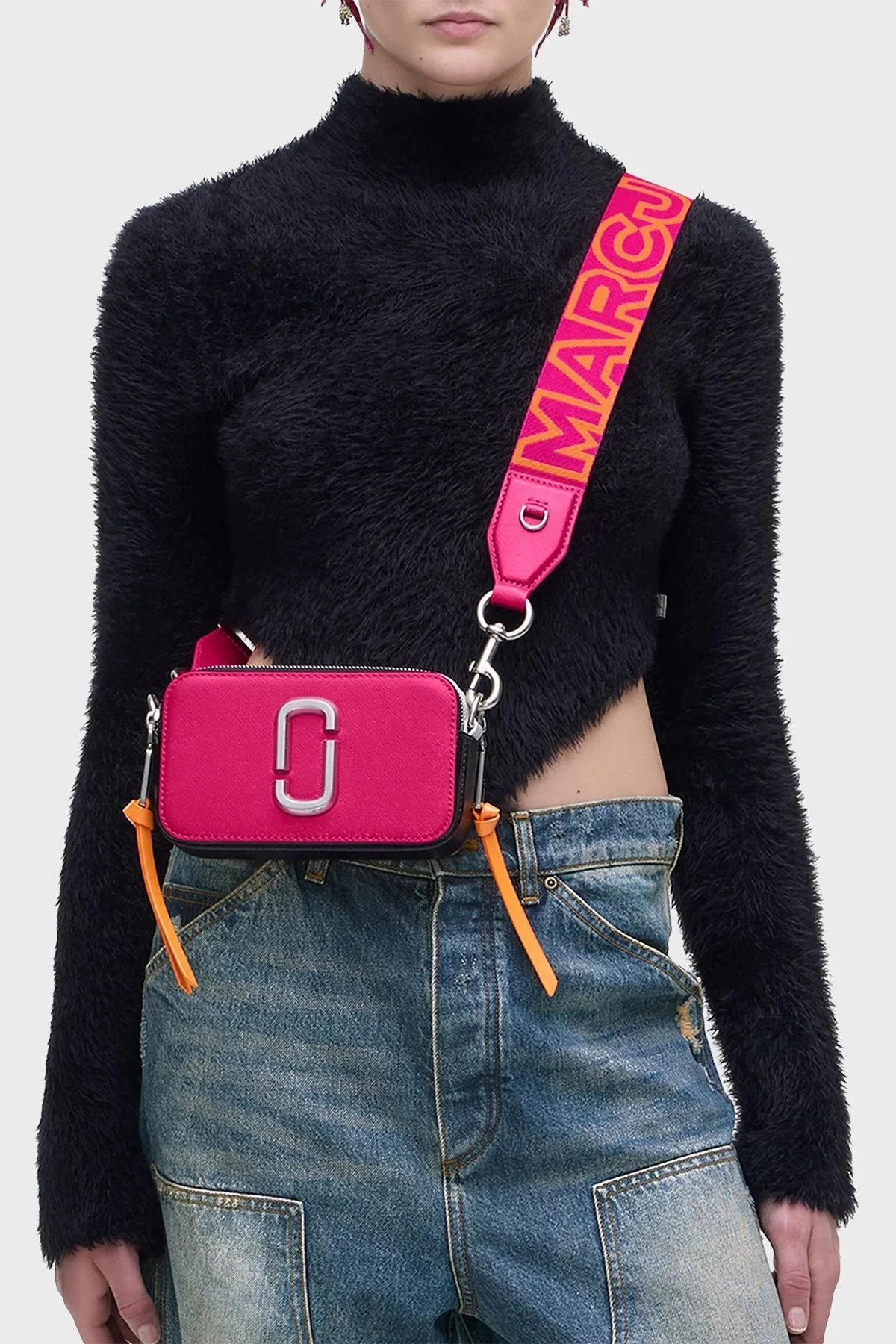 Marc Jacobs The Snapshot Ayarlanabilir Omuz Askılı Hakiki Deri Bayan Çanta 2S3HCR500H03 664 PEMBE - 2