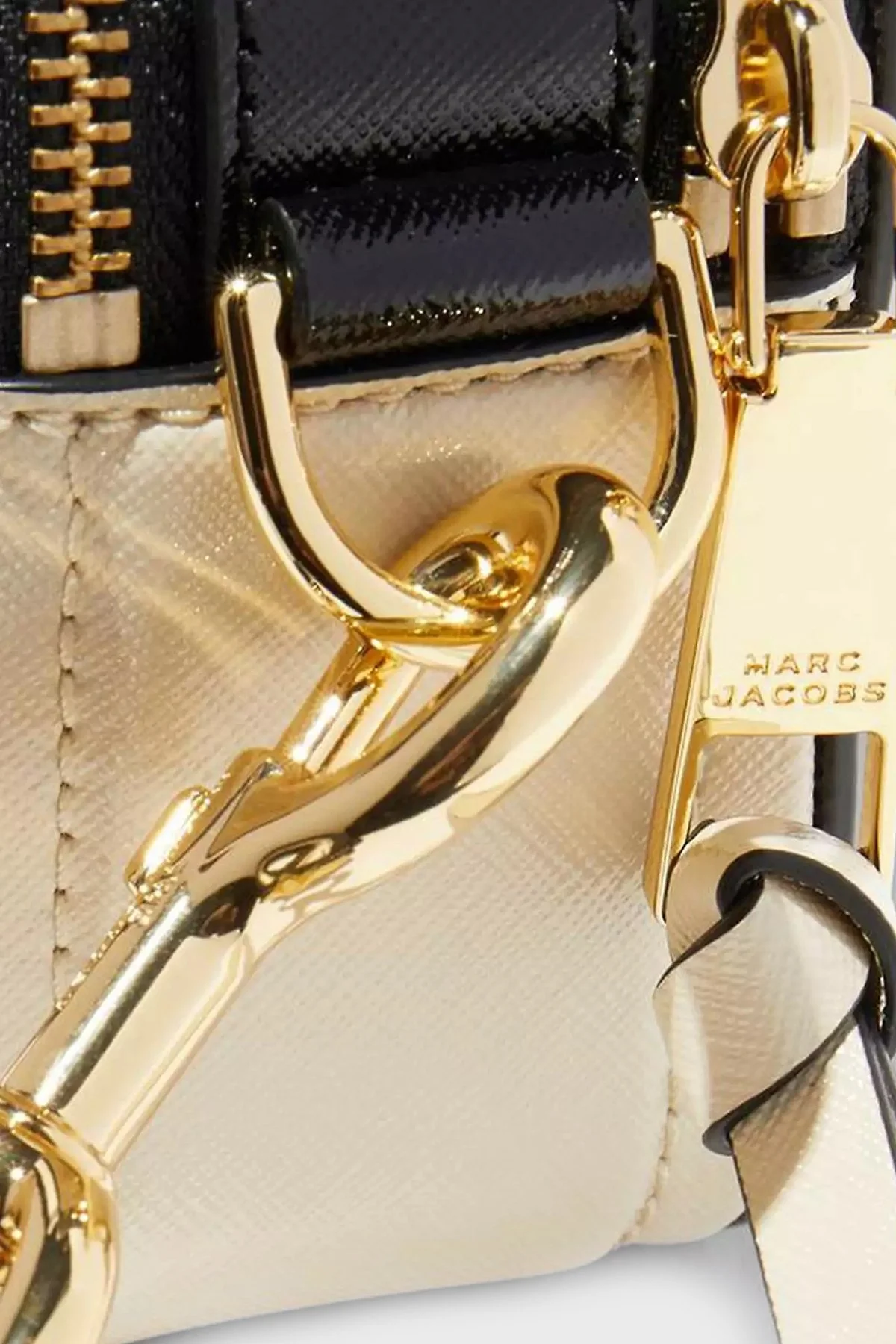Marc Jacobs The Snapshot Ayarlanabilir Askılı Hakiki Deri Bayan Çanta M0012007 136 EKRU-SİYAH - 6
