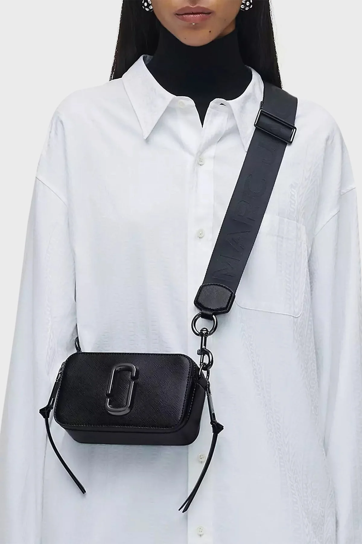 Marc Jacobs The Snapshot Ayarlanabilir Omuz Askılı Hakiki Deri Bayan Çanta M0014867 001 SİYAH - 2