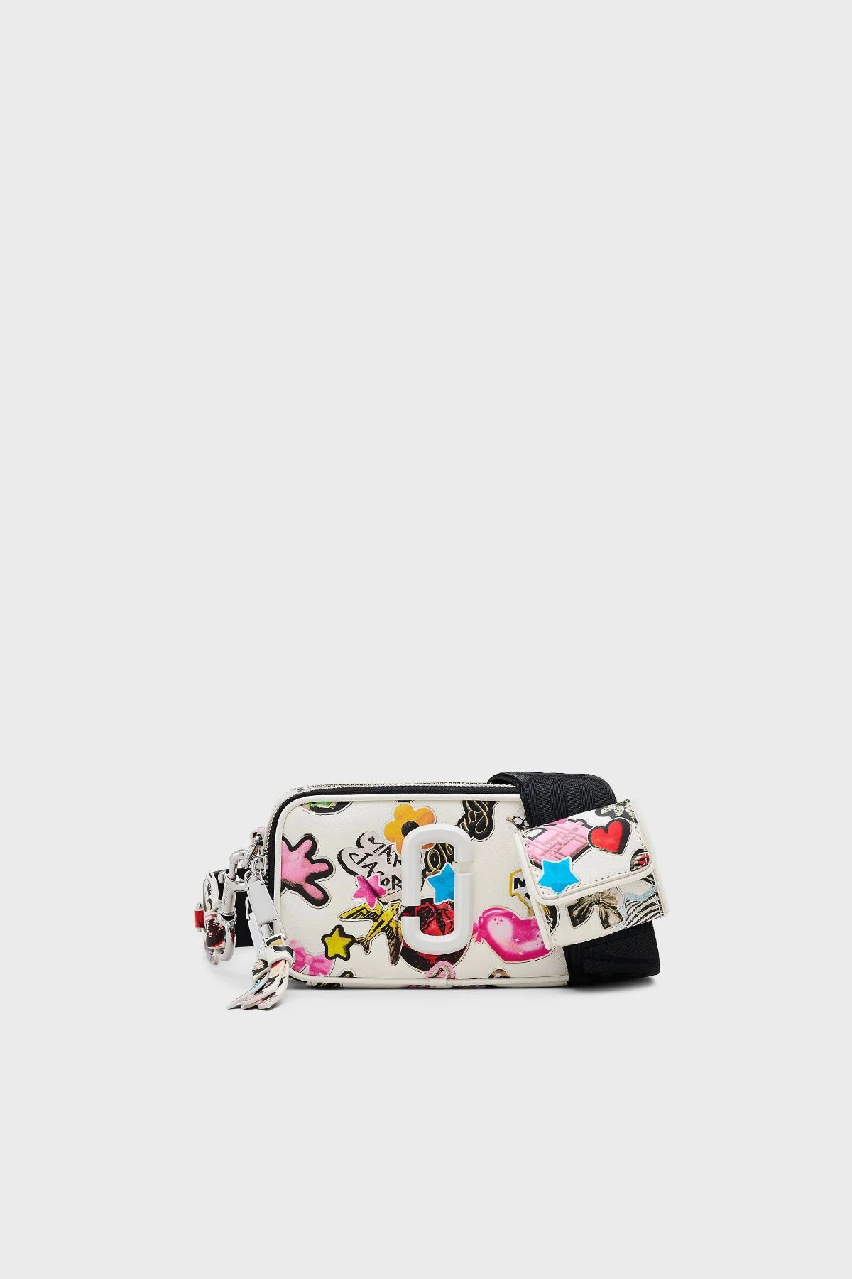 Marc Jacobs Baskılı Hakiki Deri Çıkarılabilir Askılı Kadın Çanta 2S5HCR010H02 101 BEYAZ - 1