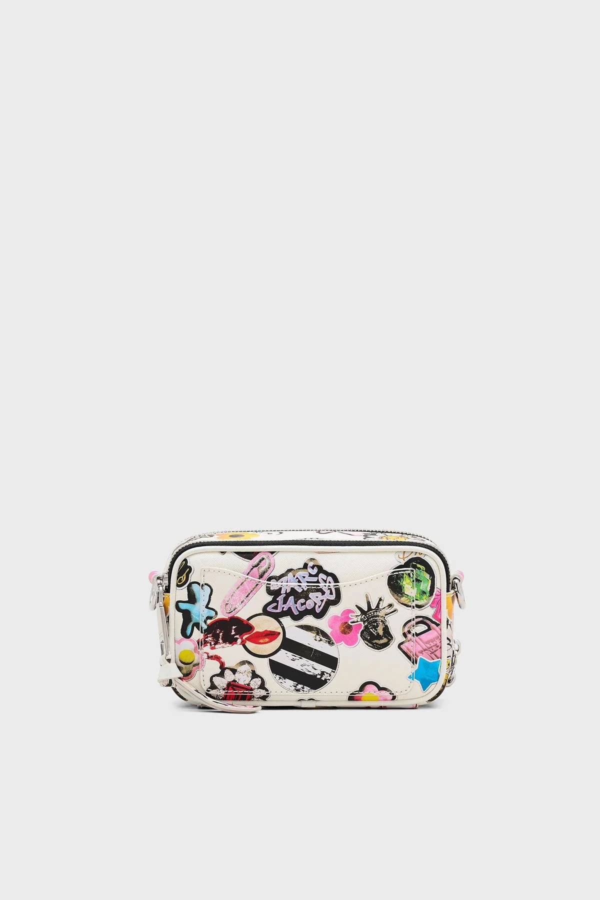 Marc Jacobs Baskılı Hakiki Deri Çıkarılabilir Askılı Kadın Çanta 2S5HCR010H02 101 BEYAZ - 3