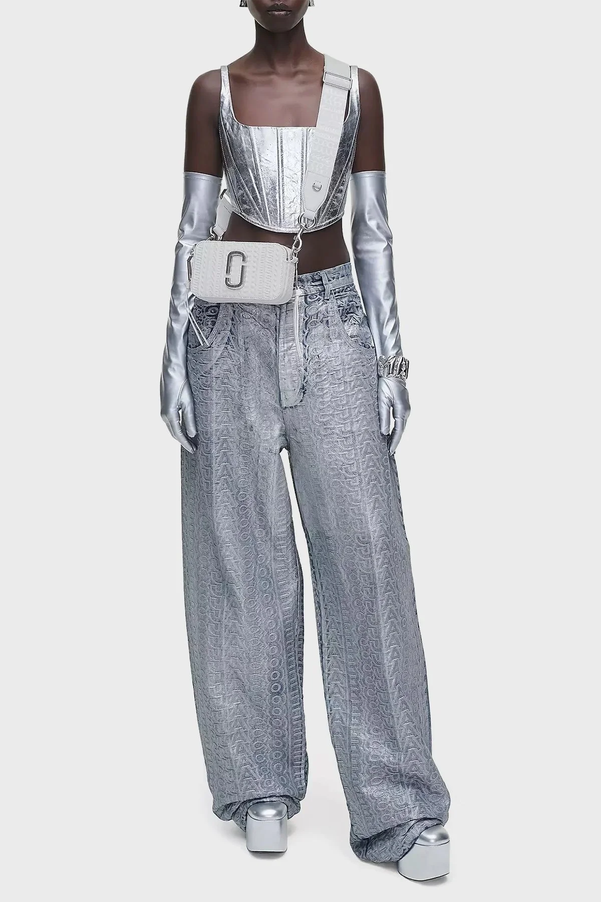 Marc Jacobs Çıkarılabilir Askılı Deri Bayan Çanta 2R3HCR004H02 100 BEYAZ - 2