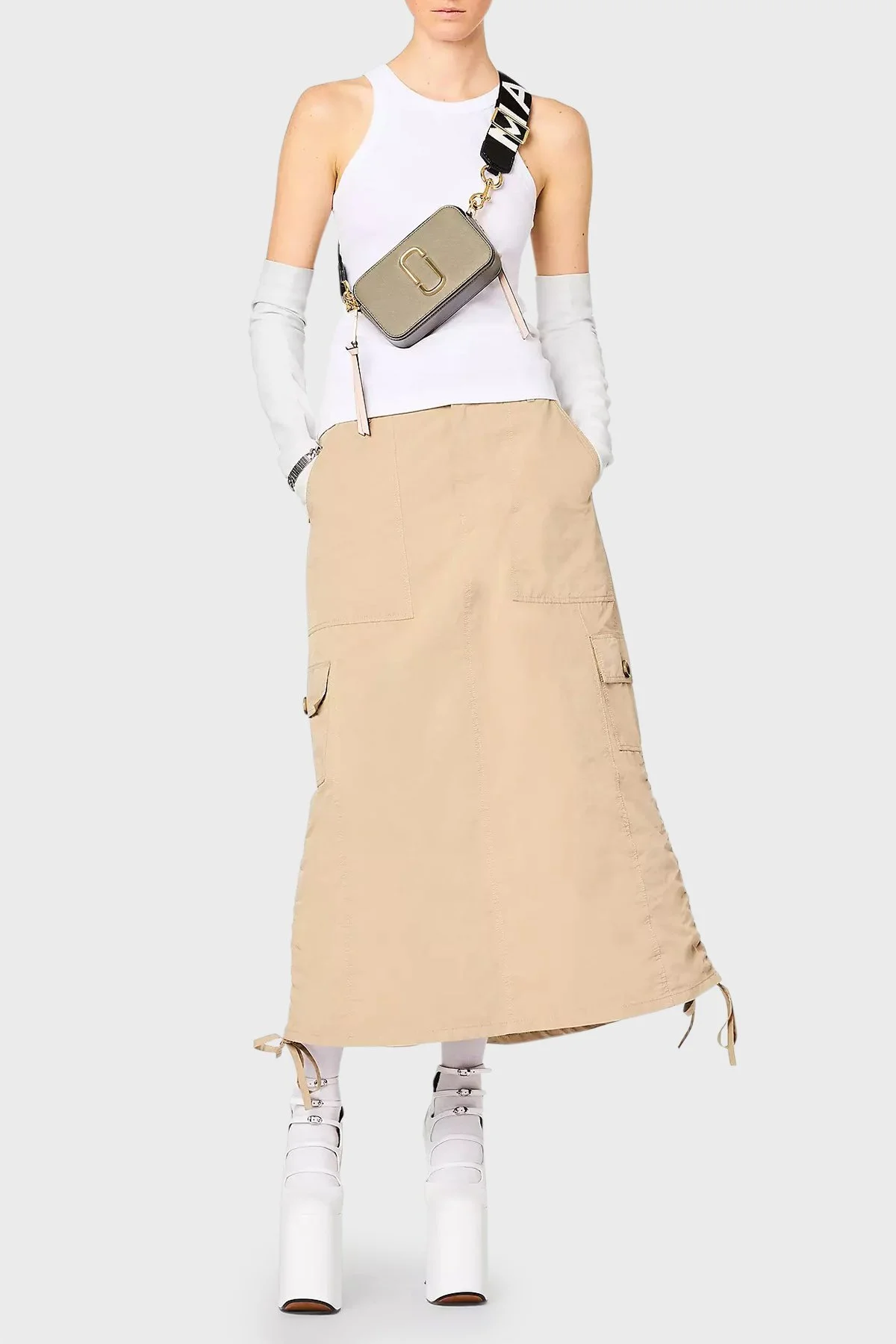Marc Jacobs The Snapshot Çıkarılabilir Askılı Deri Kadın Çanta 2S3HCR500H03 241 GRİ - 4