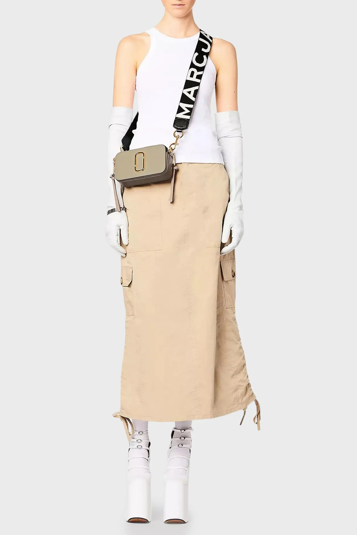 Marc Jacobs The Snapshot Çıkarılabilir Askılı Deri Kadın Çanta 2S3HCR500H03 241 GRİ - 2