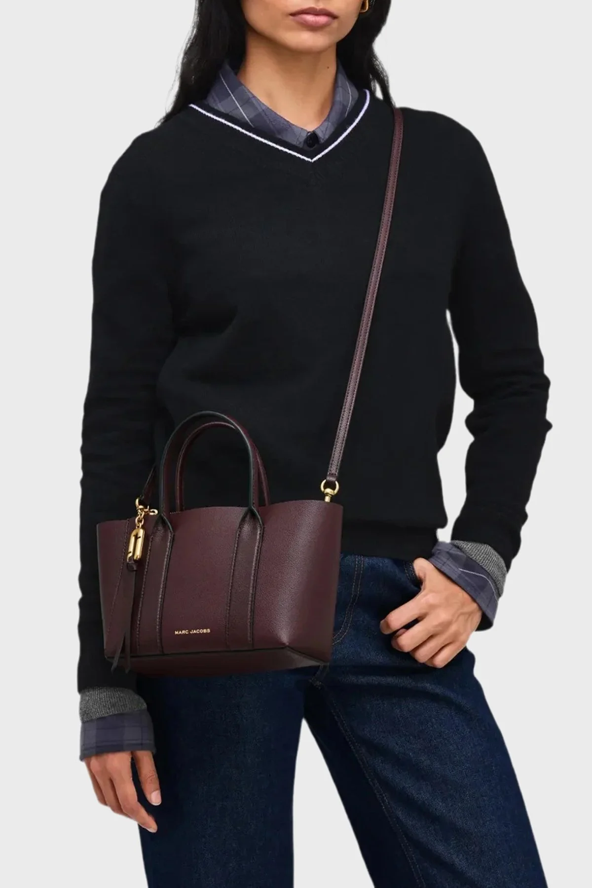 Marc Jacobs Çıkarılabilir Askılı Small Tote Kadın Çanta 2F6HTT008H01 935 Bordo - 2