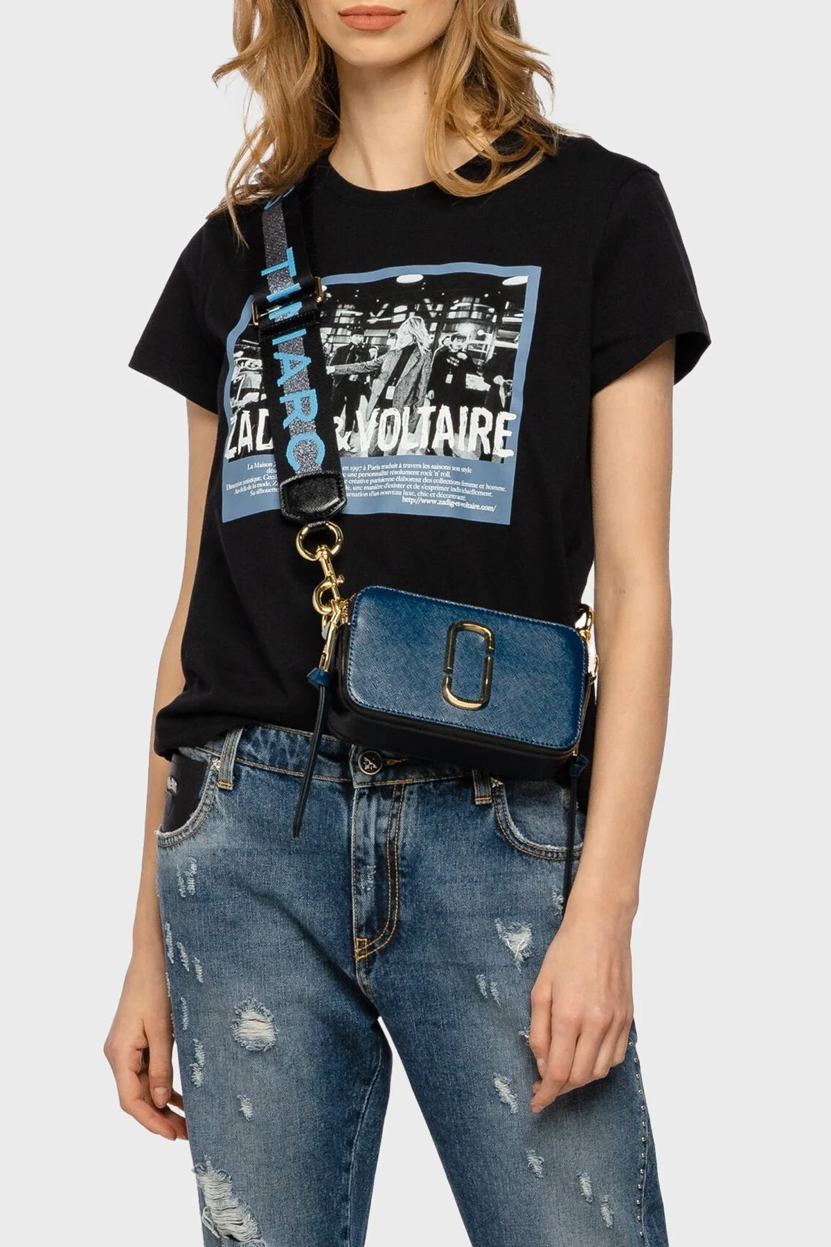 Marc Jacobs Hakiki Deri Logolu Ayarlanabilir Askılı Bayan Çanta M0014146 424 LACİVERT - 8